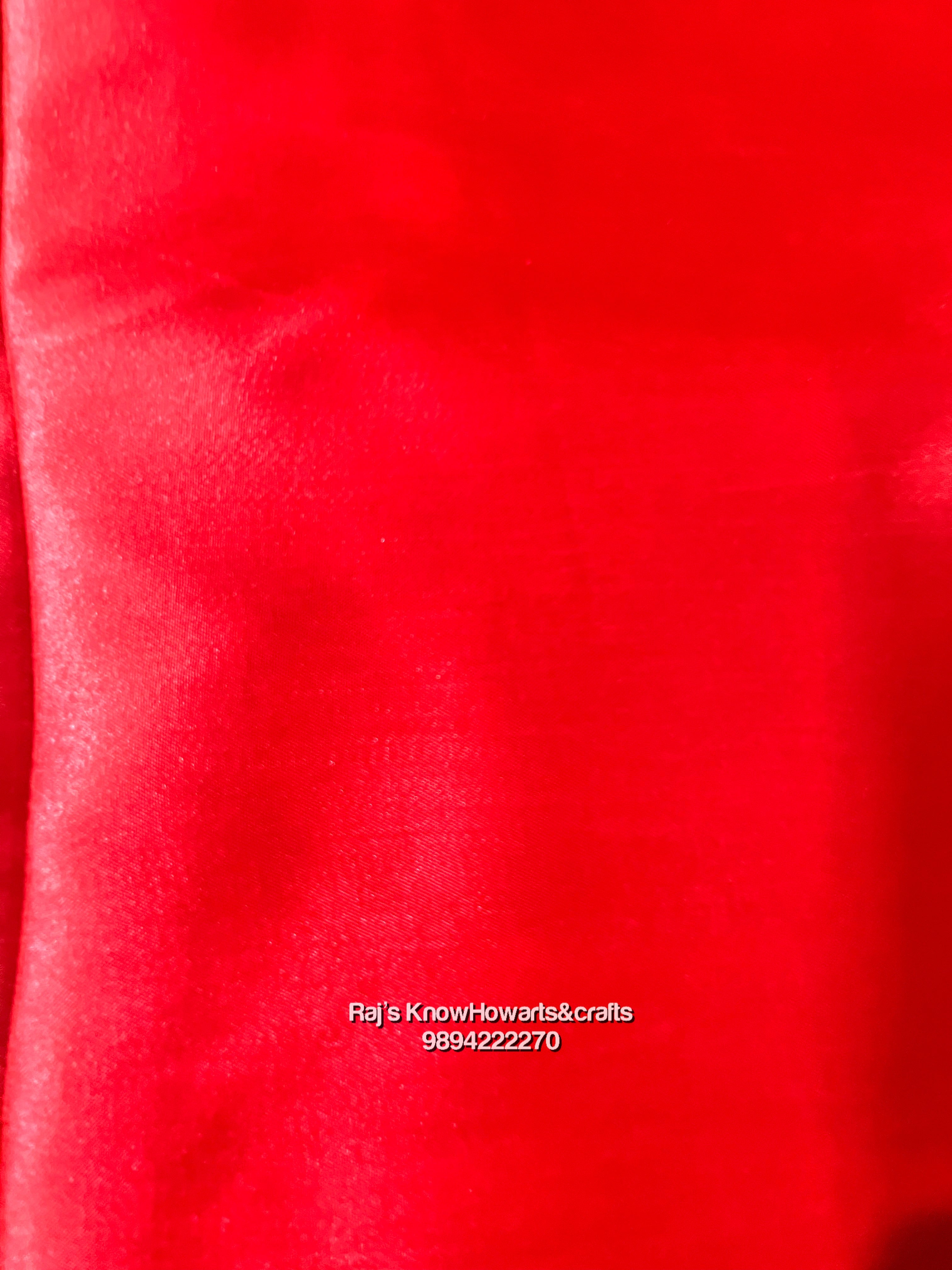 Red colour Satin cloth - 1 Meter