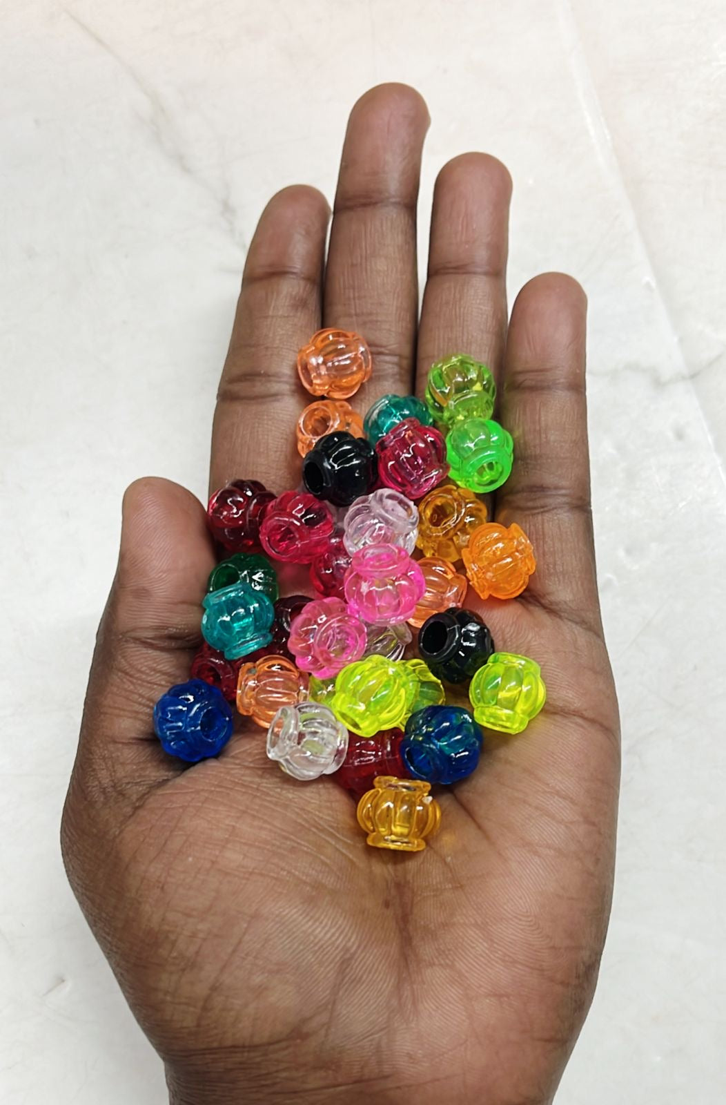 Acrylic multicolour nelli beads 100g -1pack