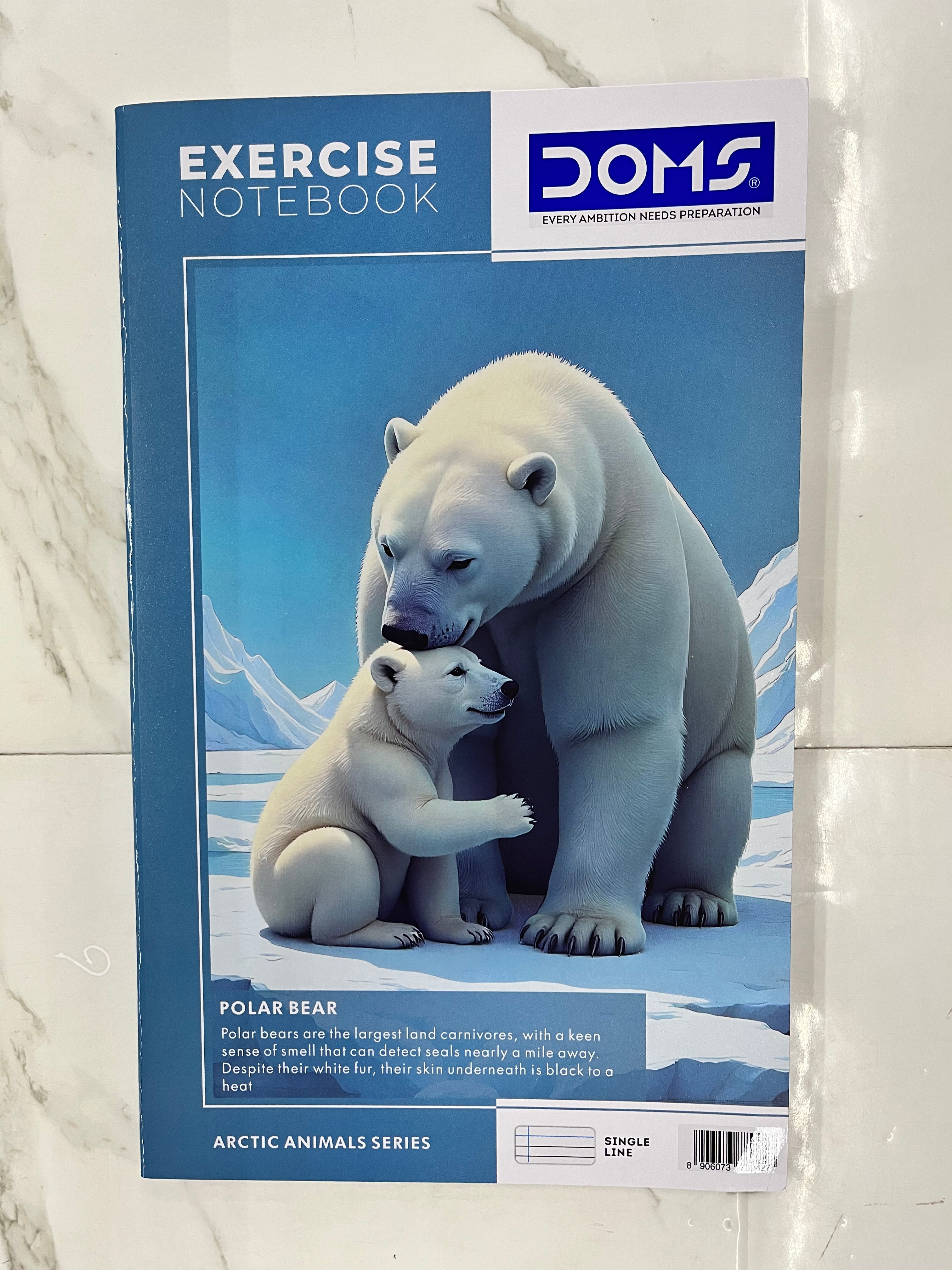 Long size DOMS-Exercise note book-(any 1)unruled note 160 pages