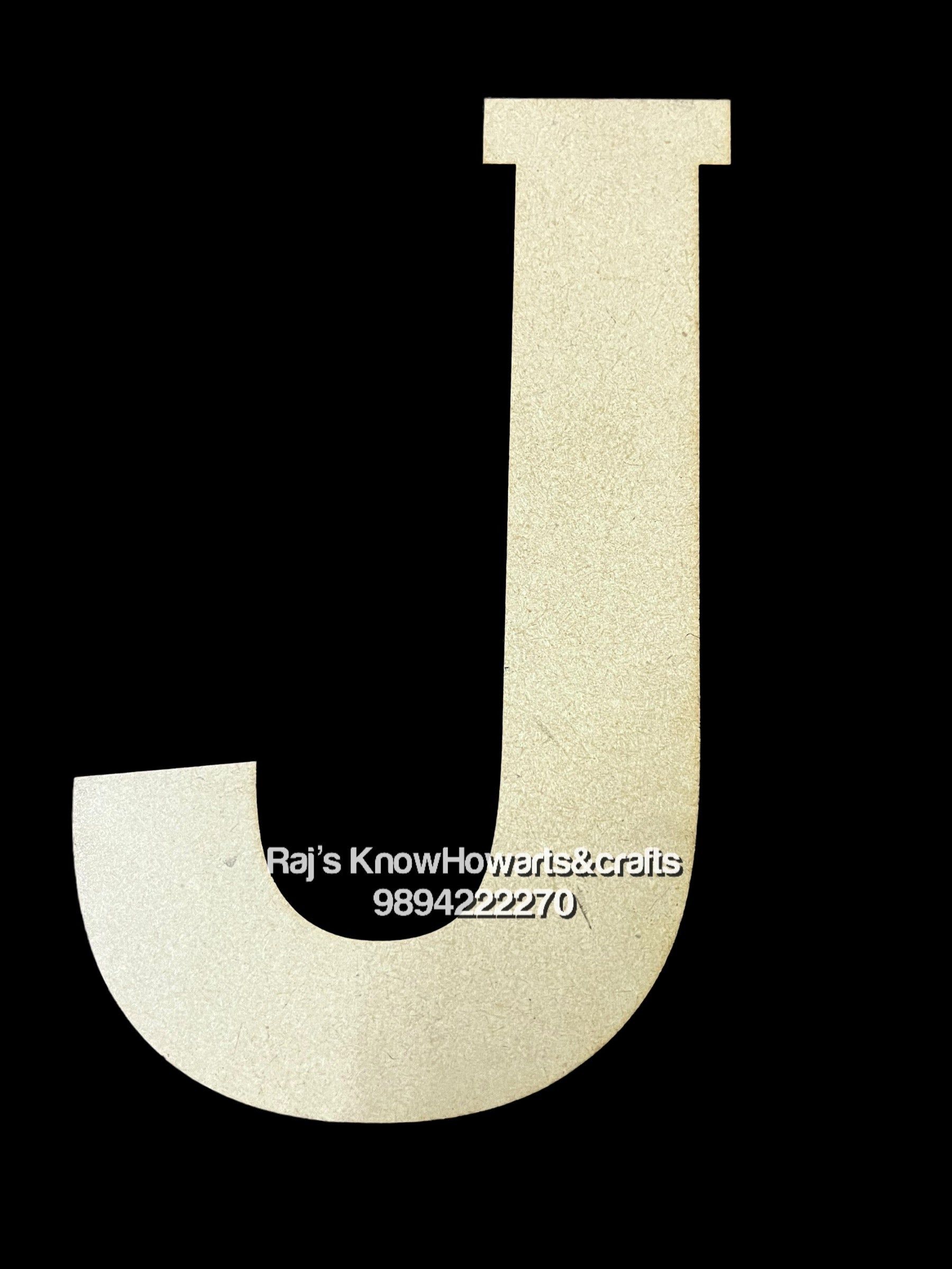 J-6 inch plain cutout alphabet