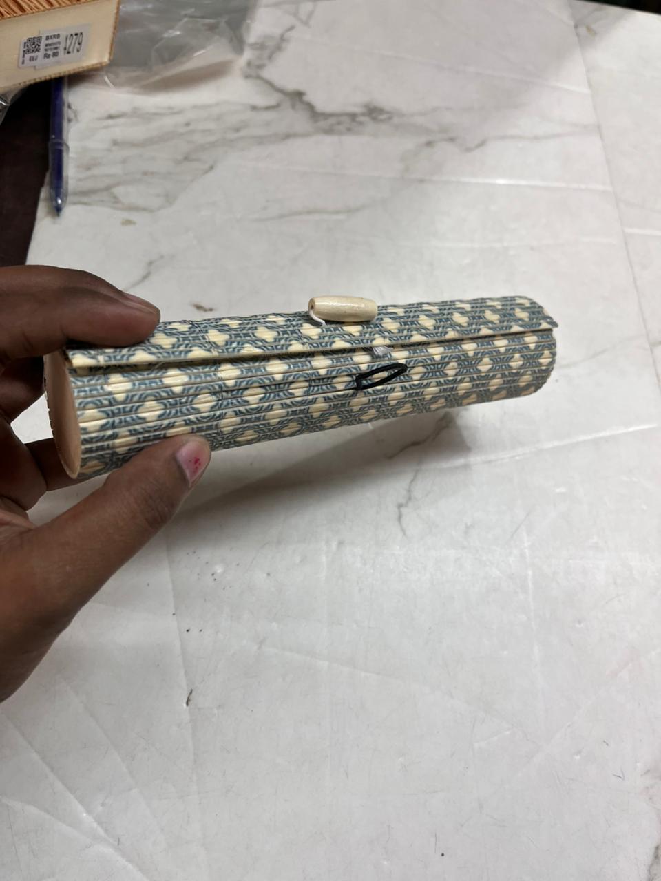 Bamboo jewelry box long round -BOXB