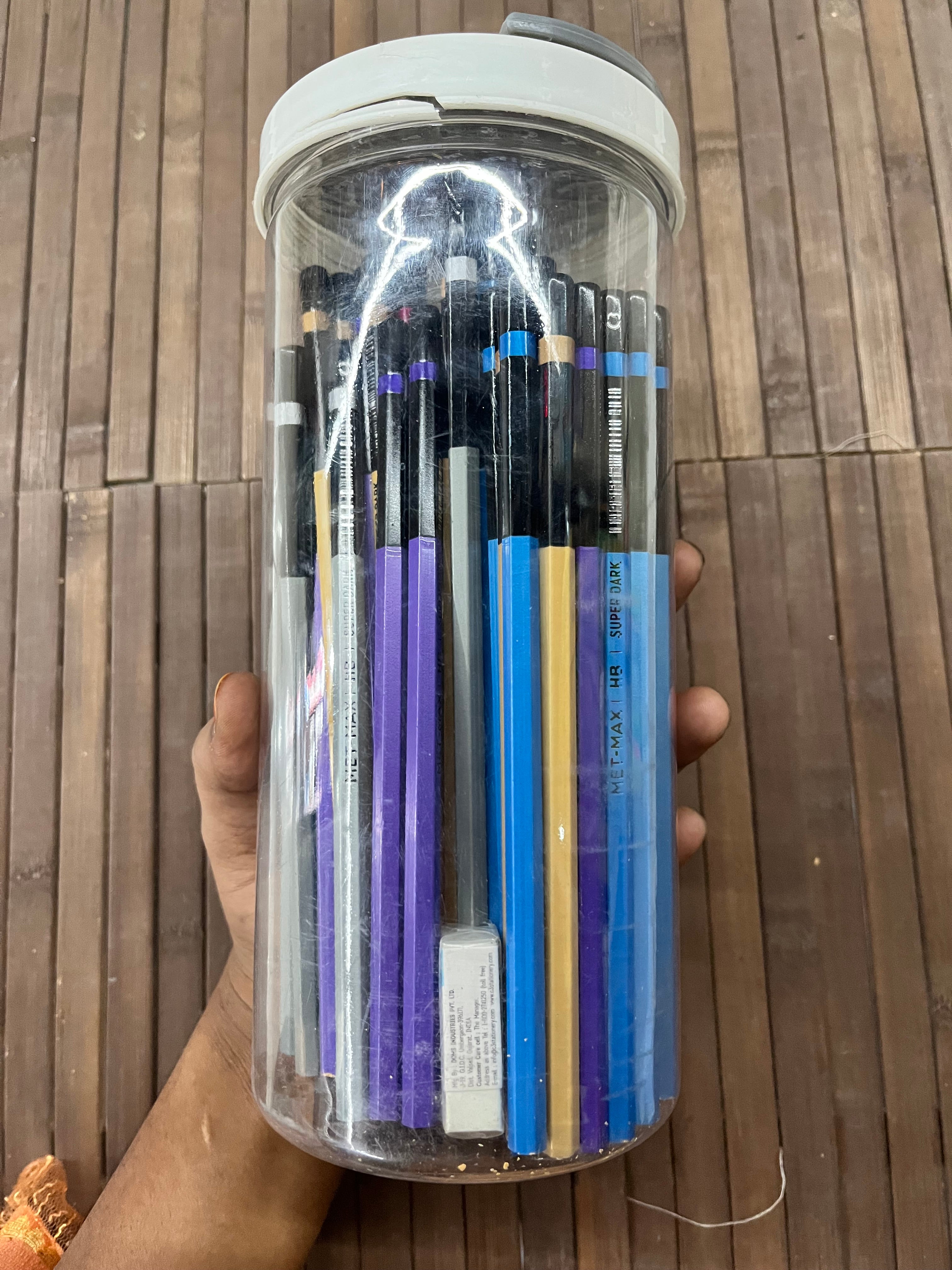 MET-MAX super dark pencil-100 pencils 5 rubbers