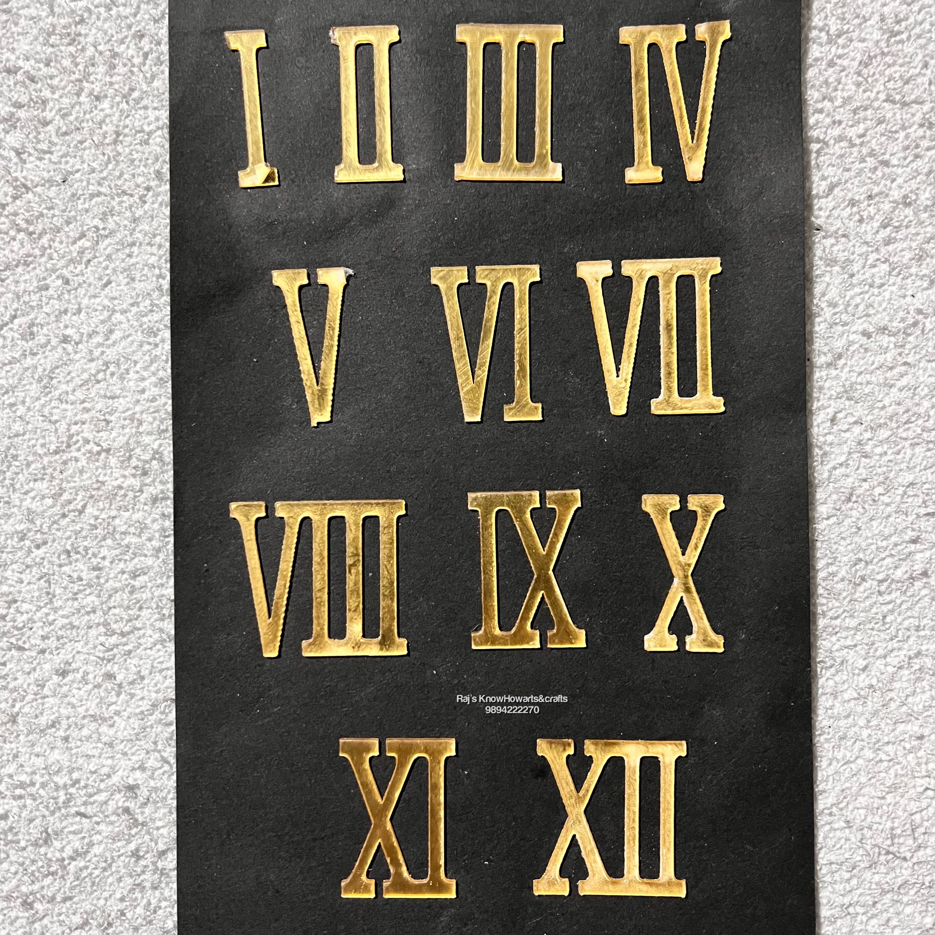 Acrylic Roman letter Gold