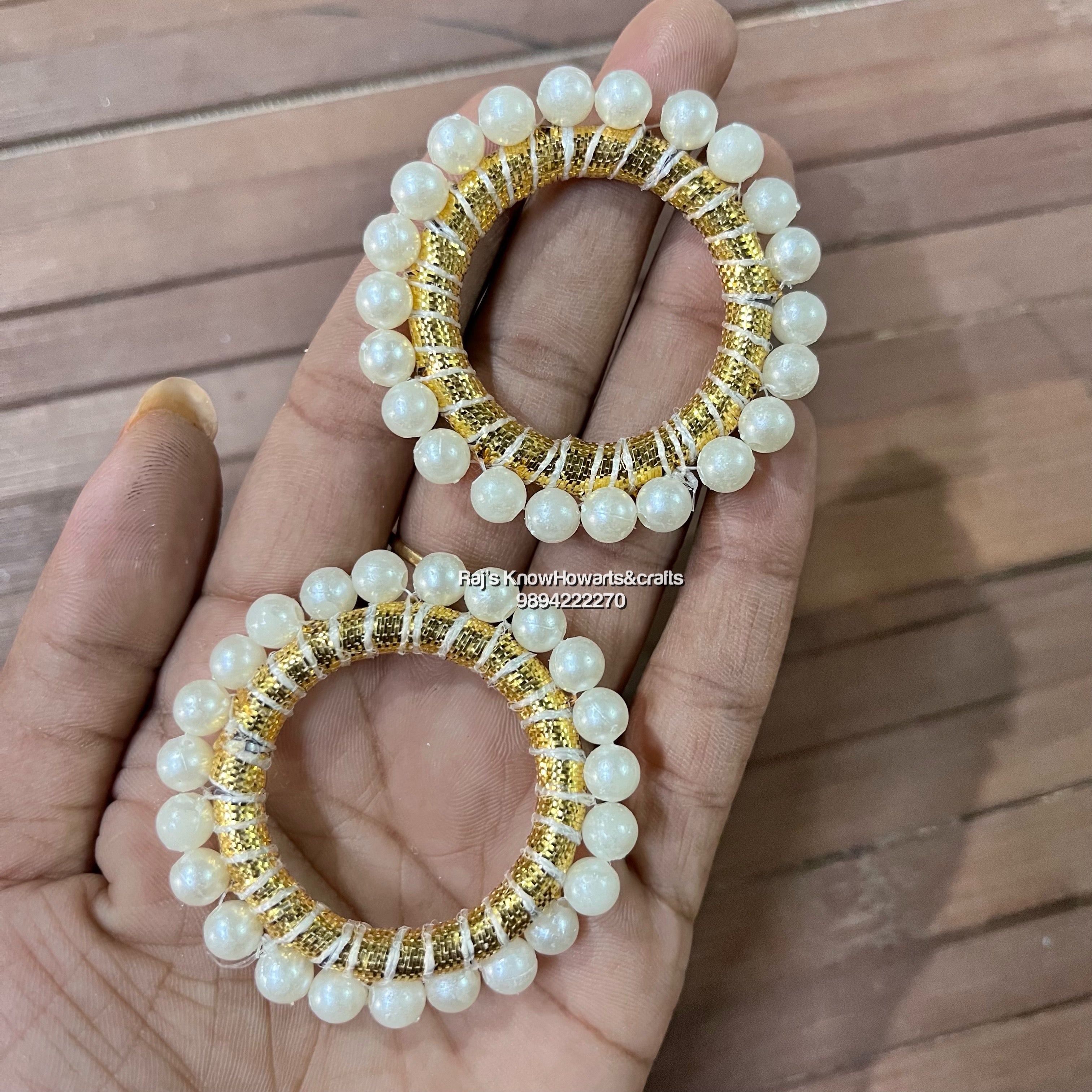 White pearl ring - 2 pc