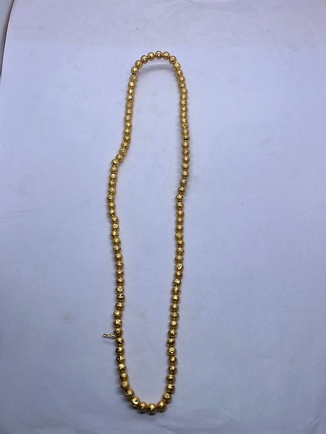 4mm Brass faceted Round Golden Beads