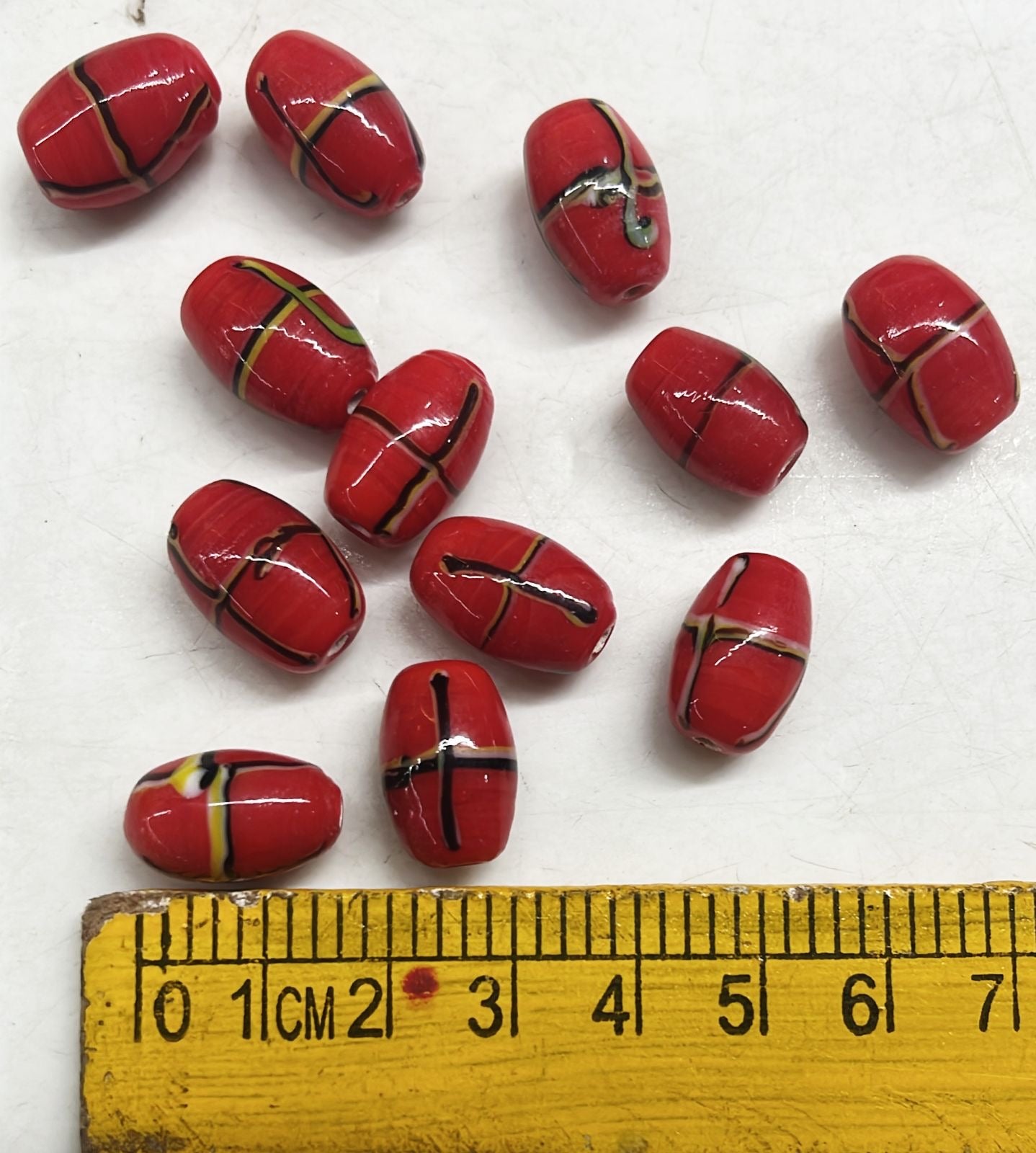 Line glass beads 50g-1pack
