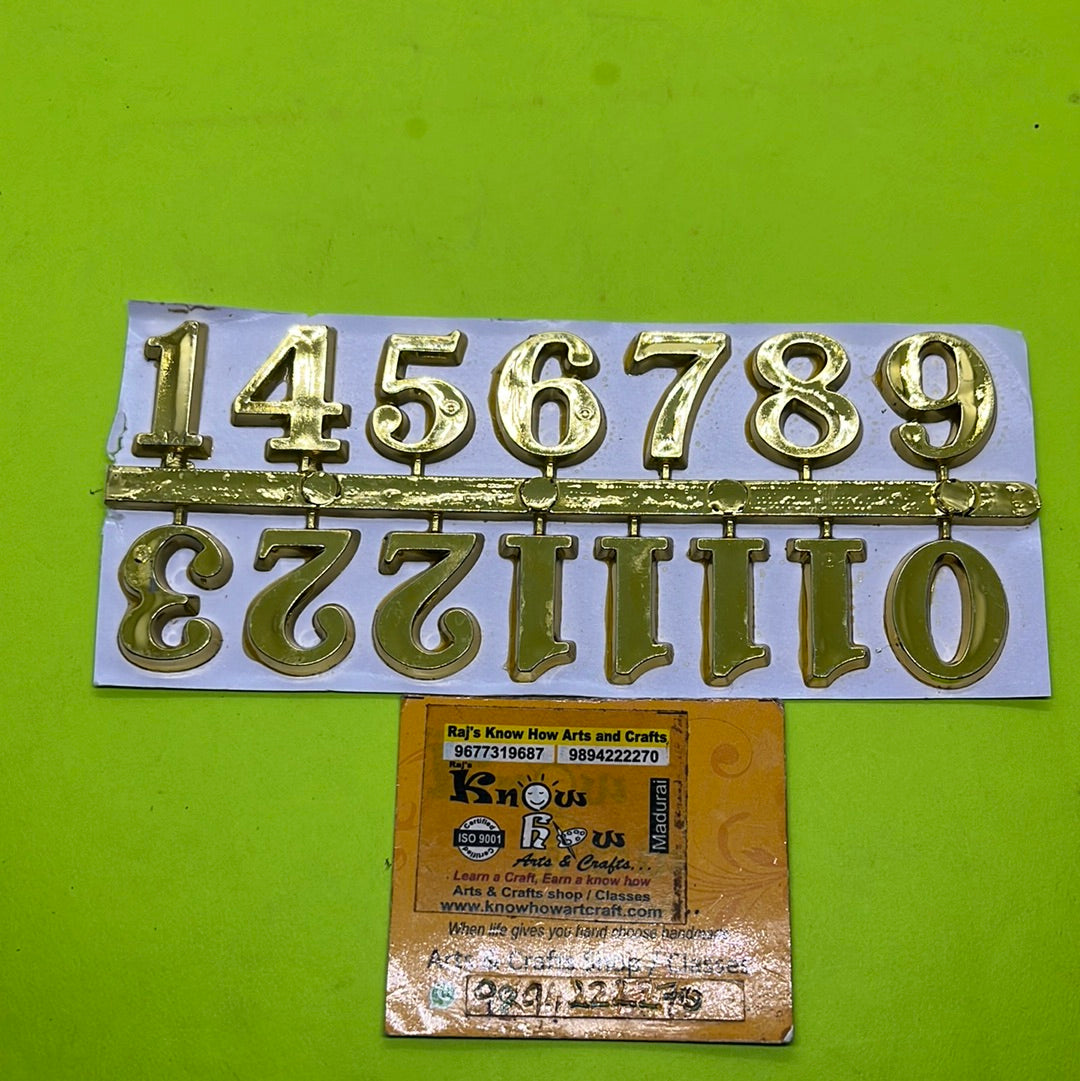 Gold arabic numbers medium  size