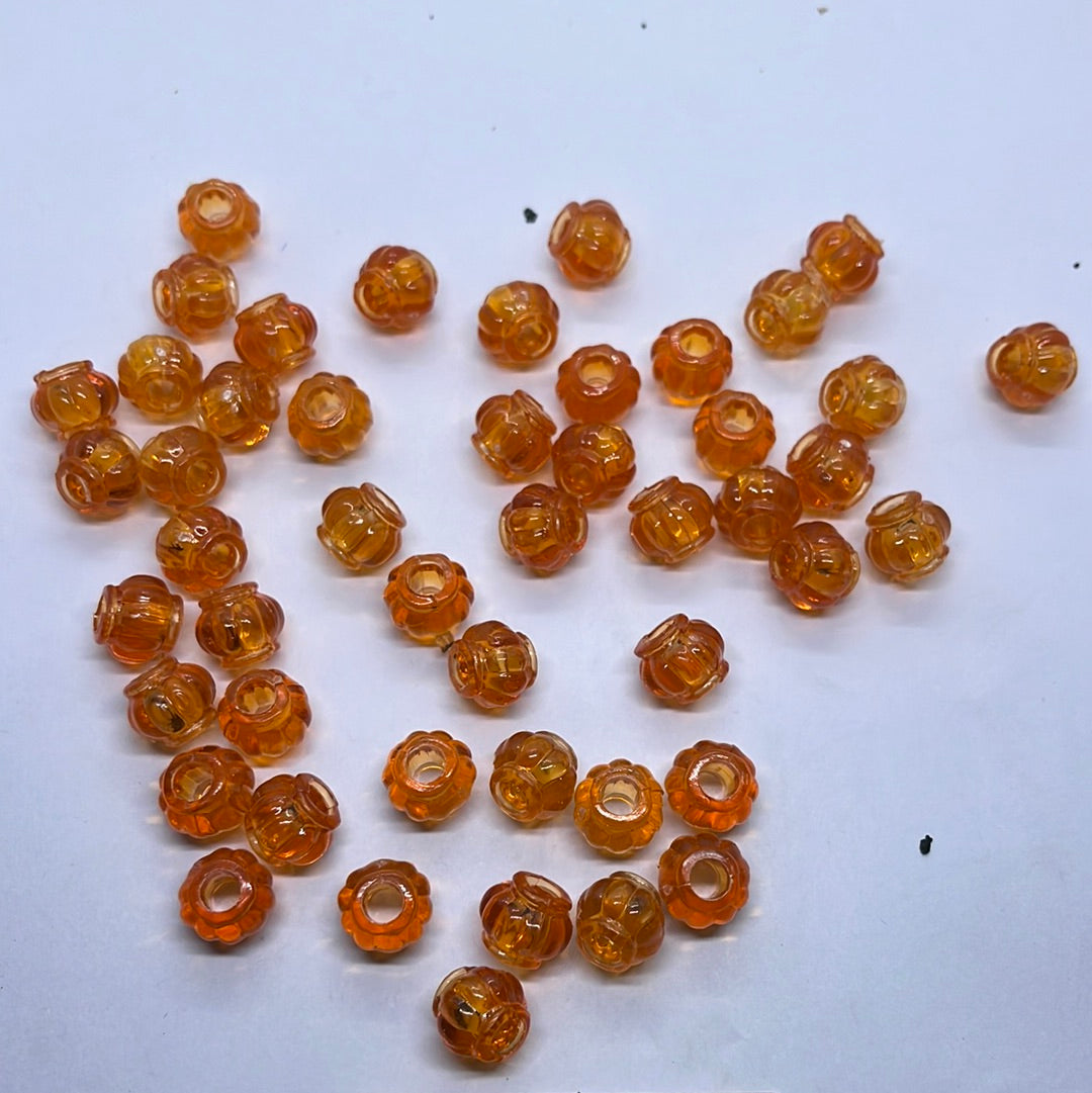 Acrylic orange   color small beads -100g 7