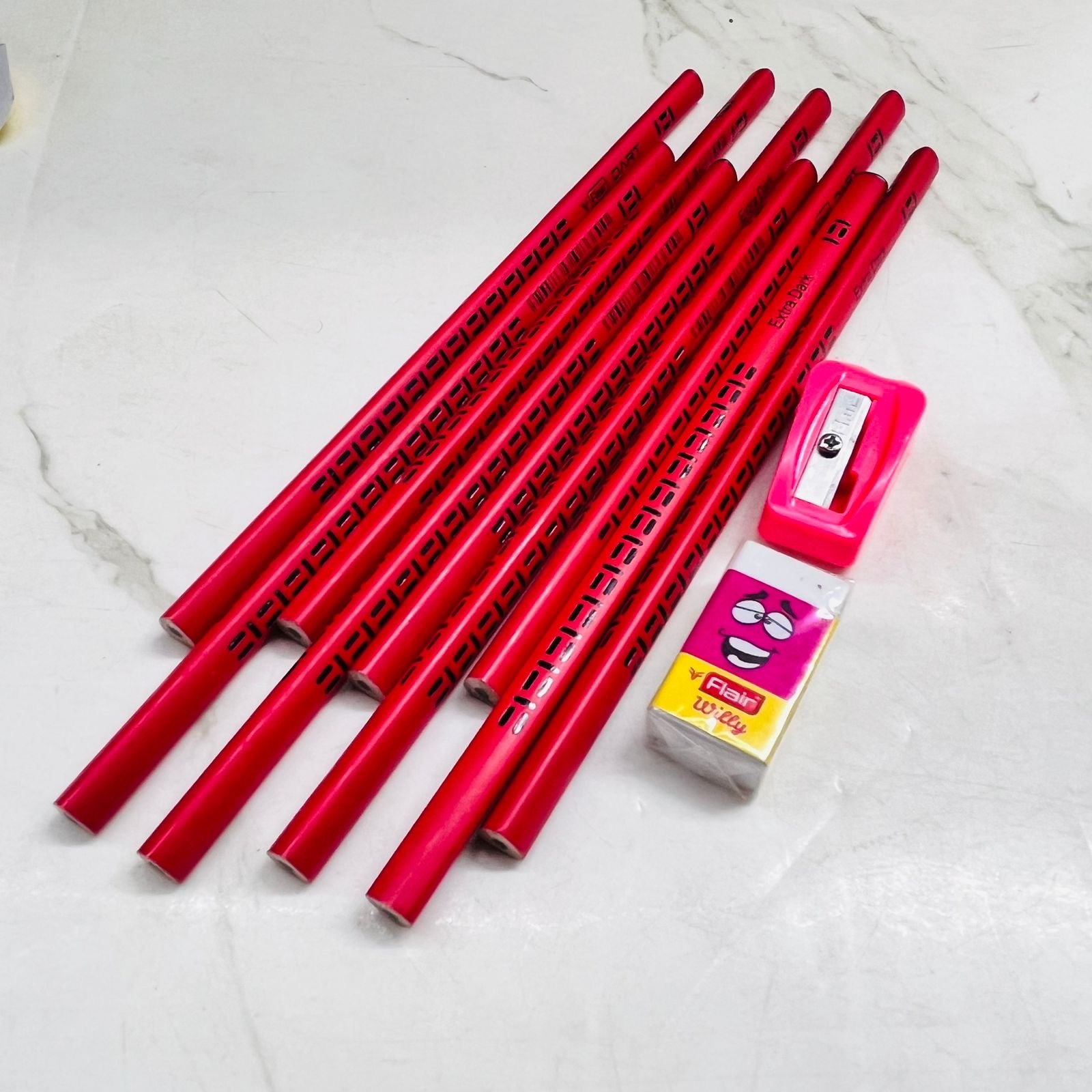 Flair dart extra dark pencils -1pack(10pencils 1sharpener 1eraser include this pack)