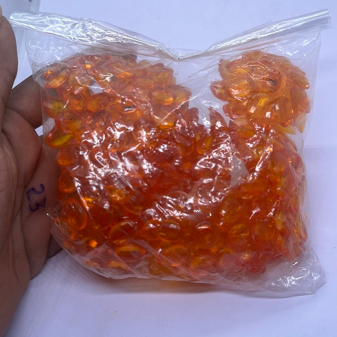 Acrylic  plastic color flower  beads -100g 3