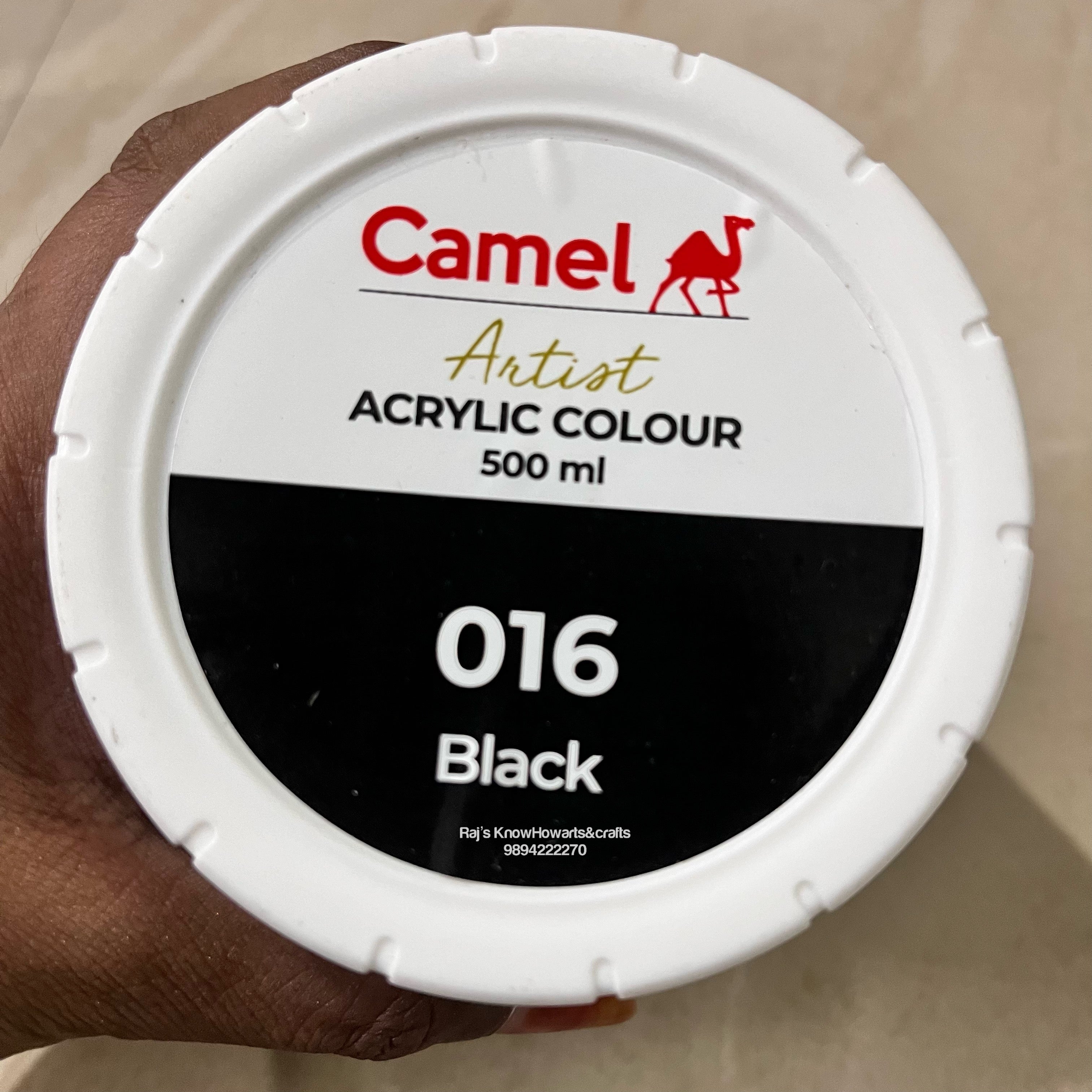 Camel Artist Acrylic Color 500 ml - Black