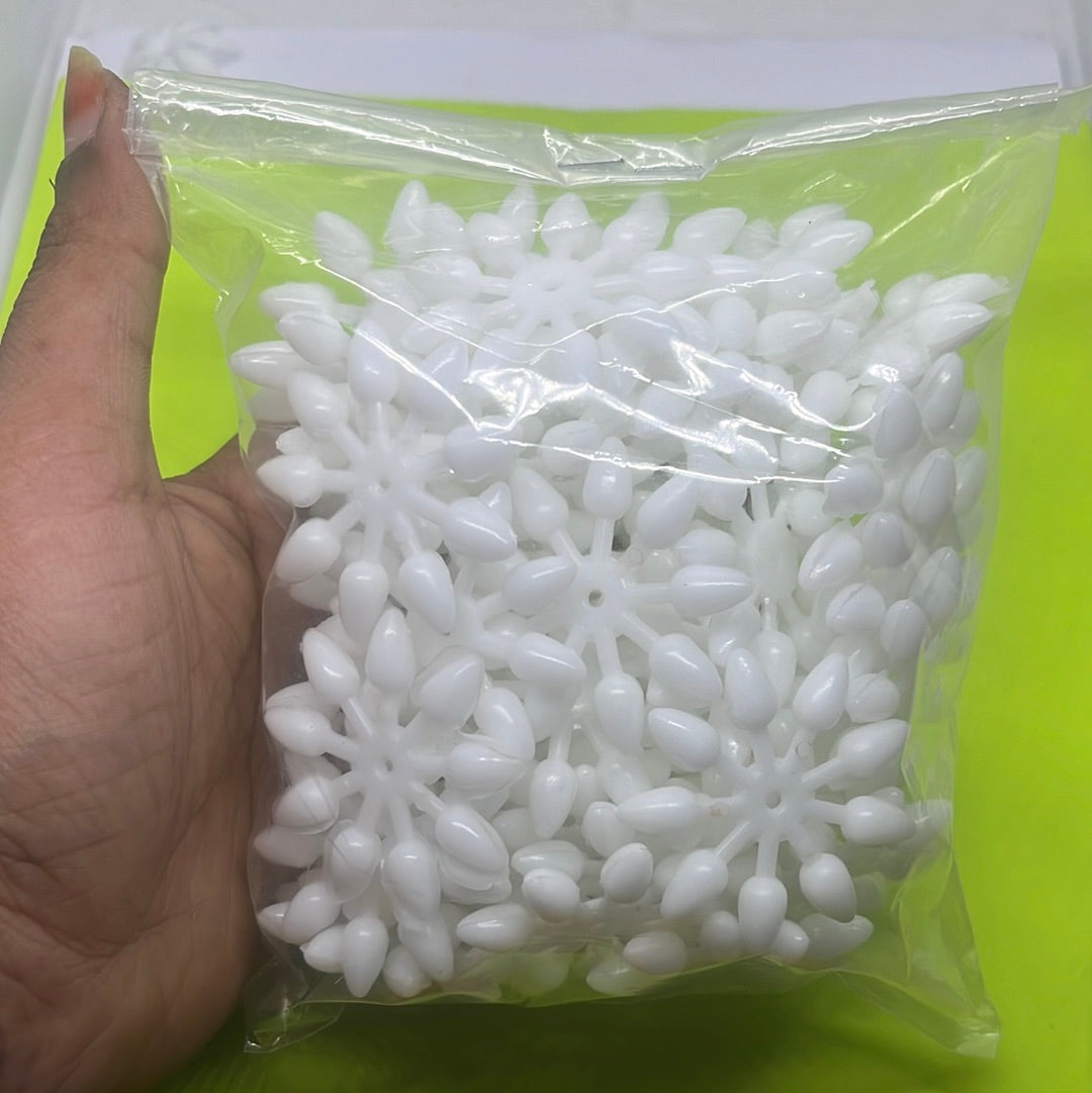 Acrylic plastic Artificial jasmine beads for jewelry making 100g in a pack