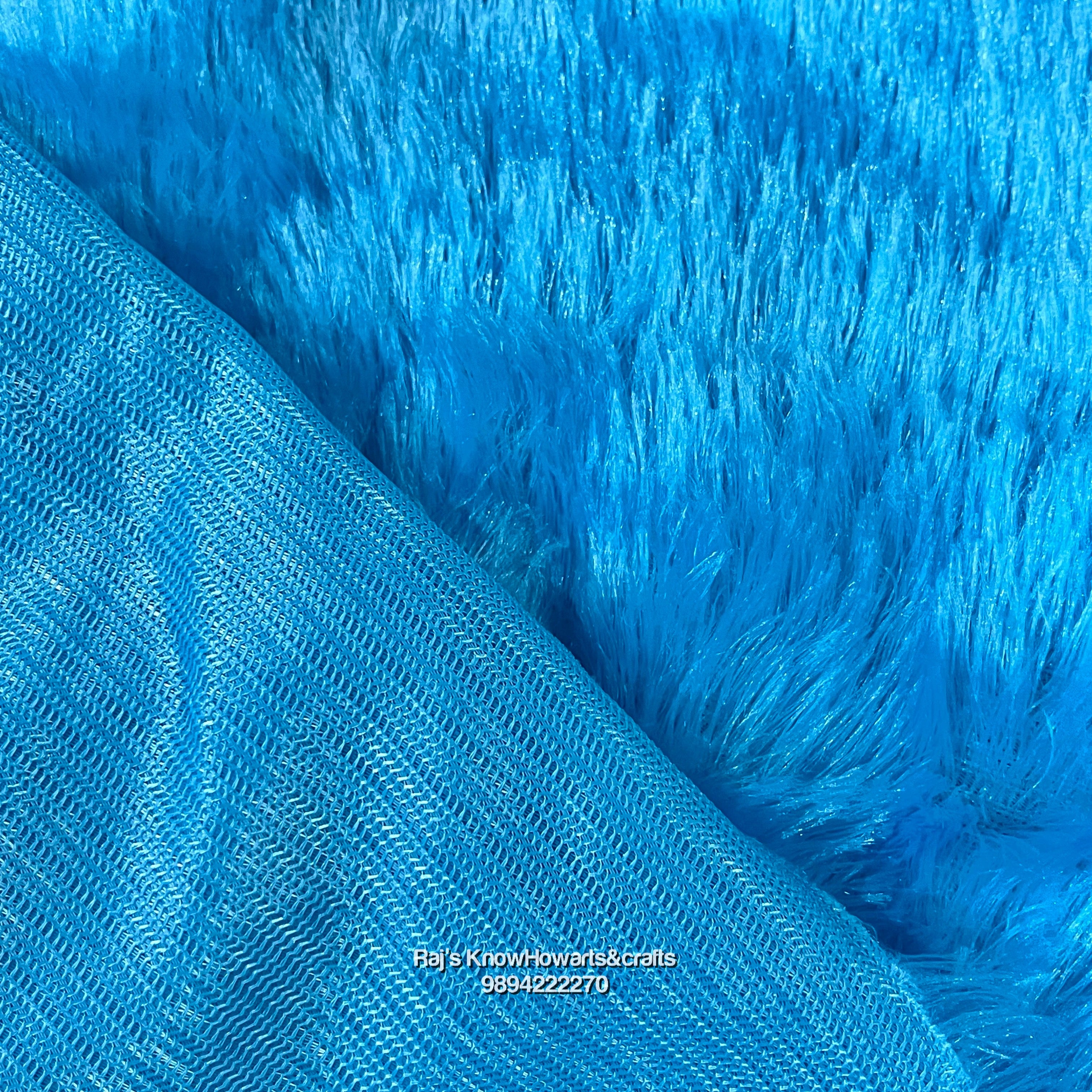 Blue fur cloth - 1 meter