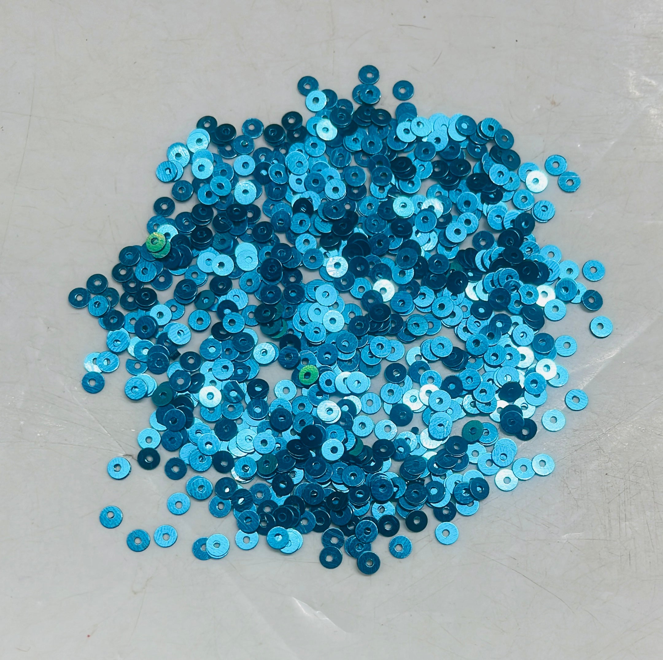 4mm flat sequence blue colour 100g-1pack/555C