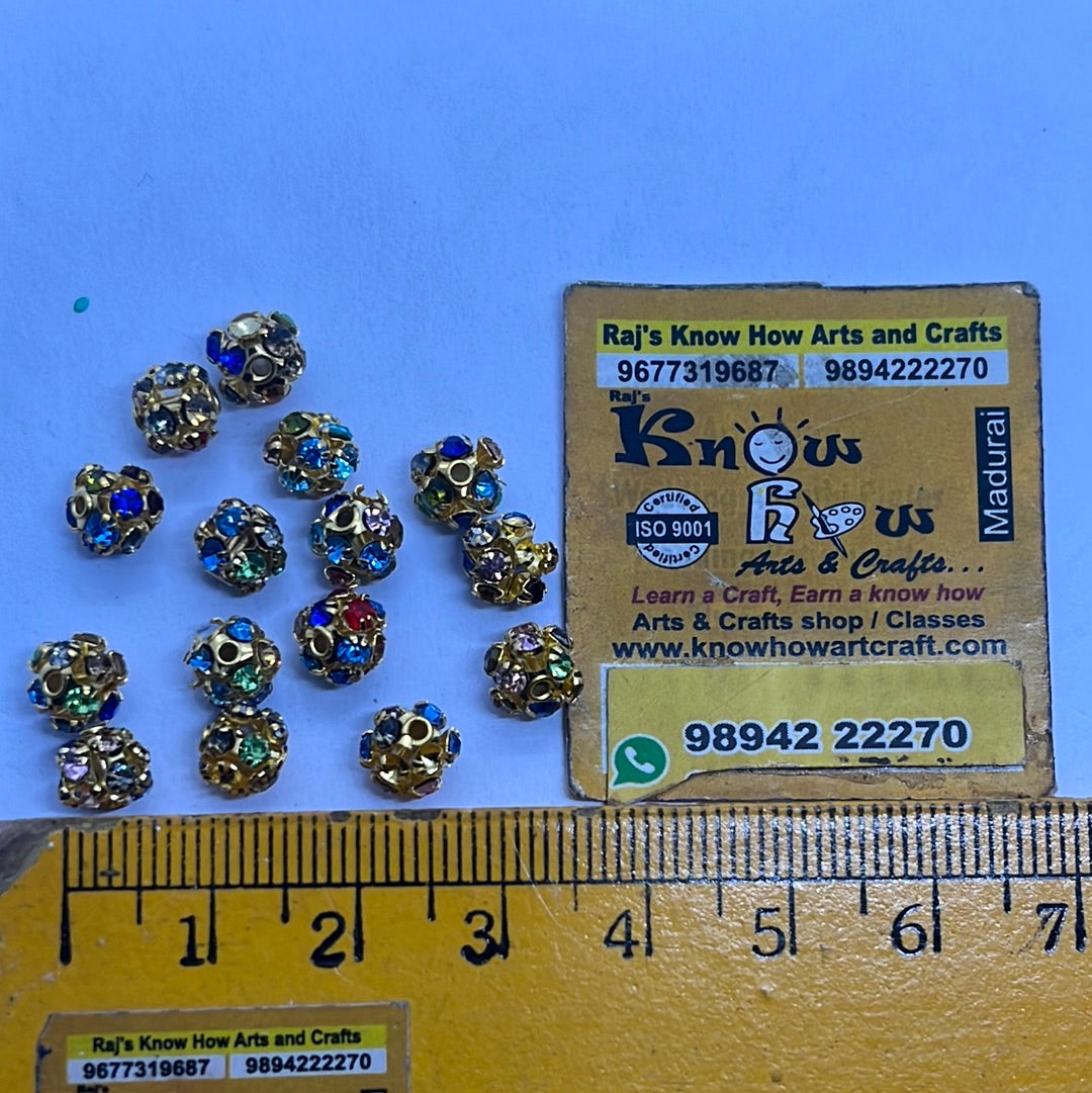 Stone balls color gold finish 6pc in a pack