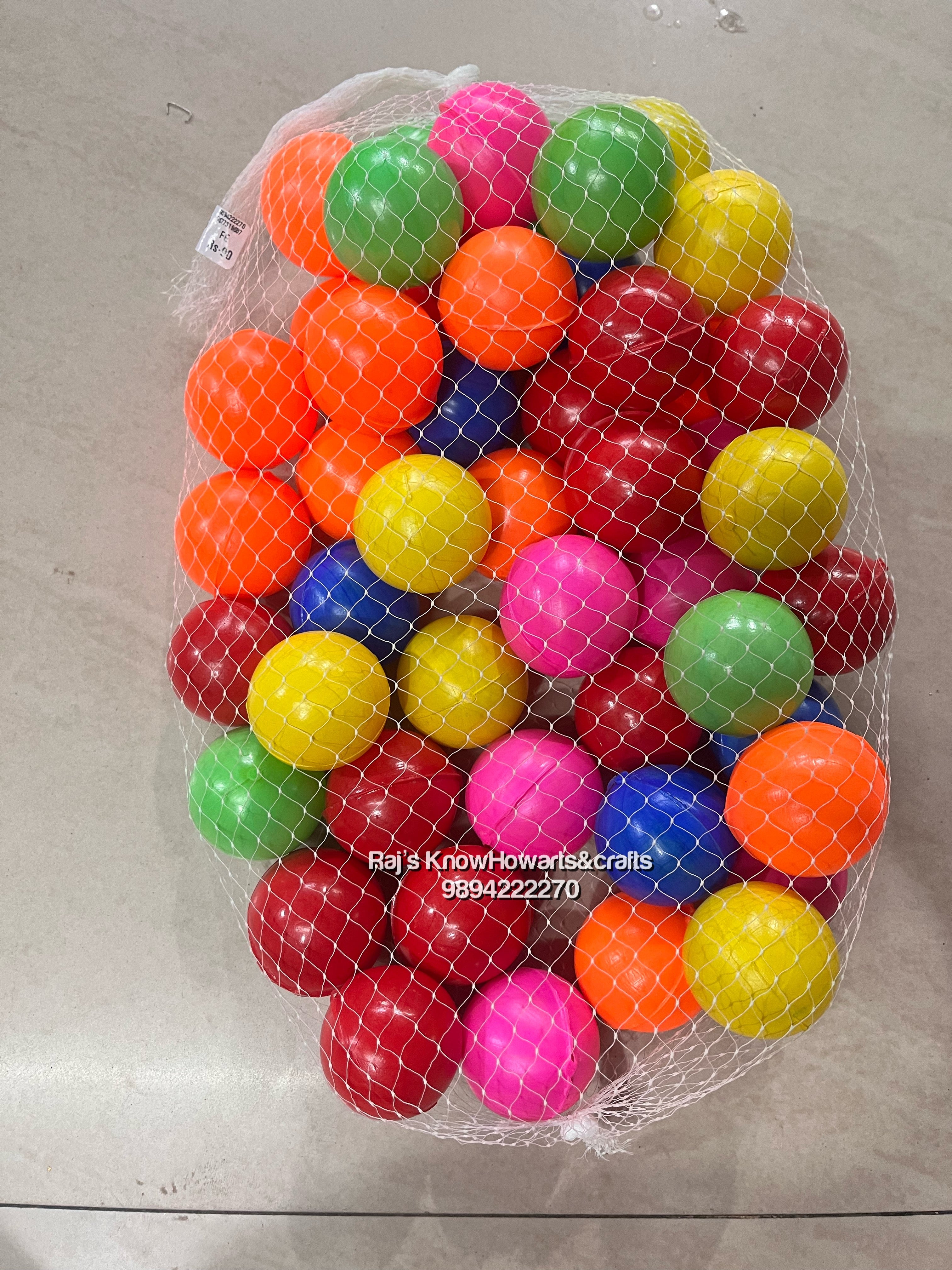 Round multicolour soft plastic balls