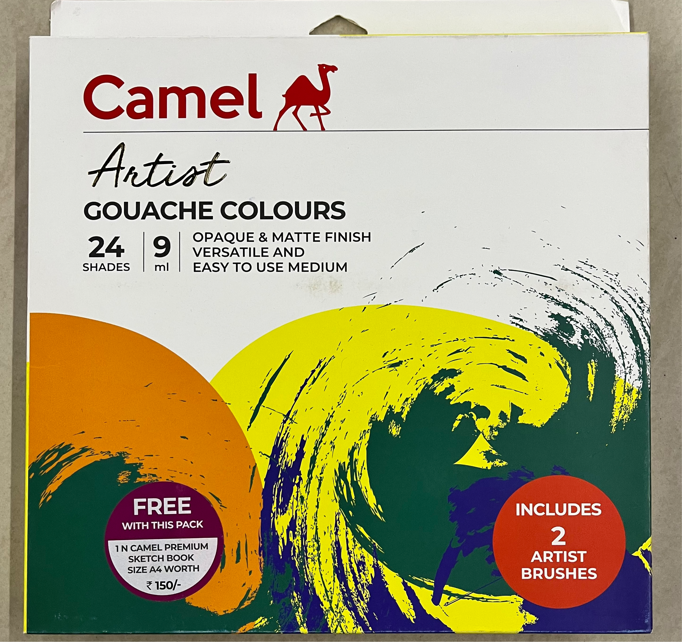 Camel artist gouache colours 24 shades 9 ml