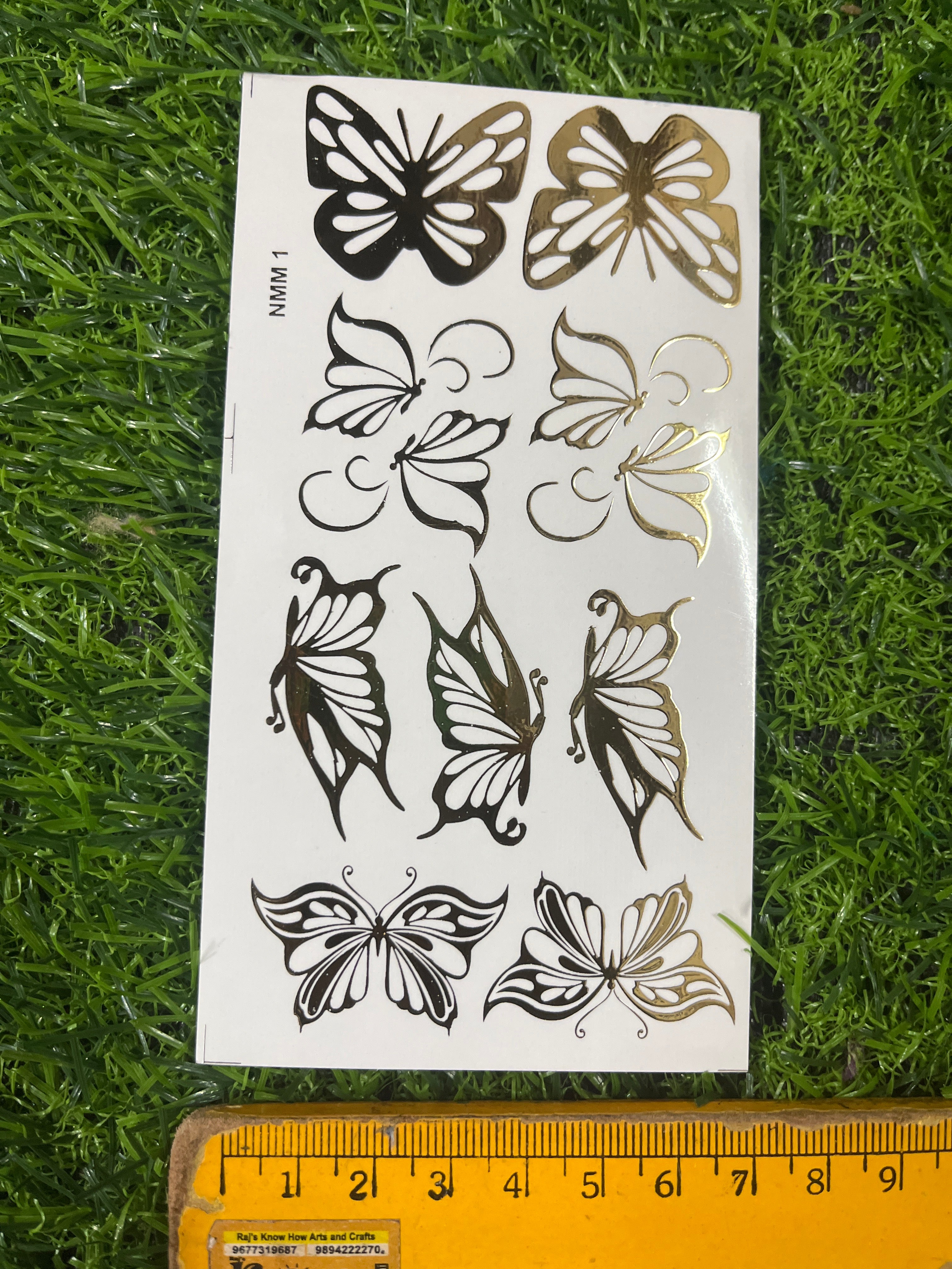 Butterfly gold transparent resin Sticker