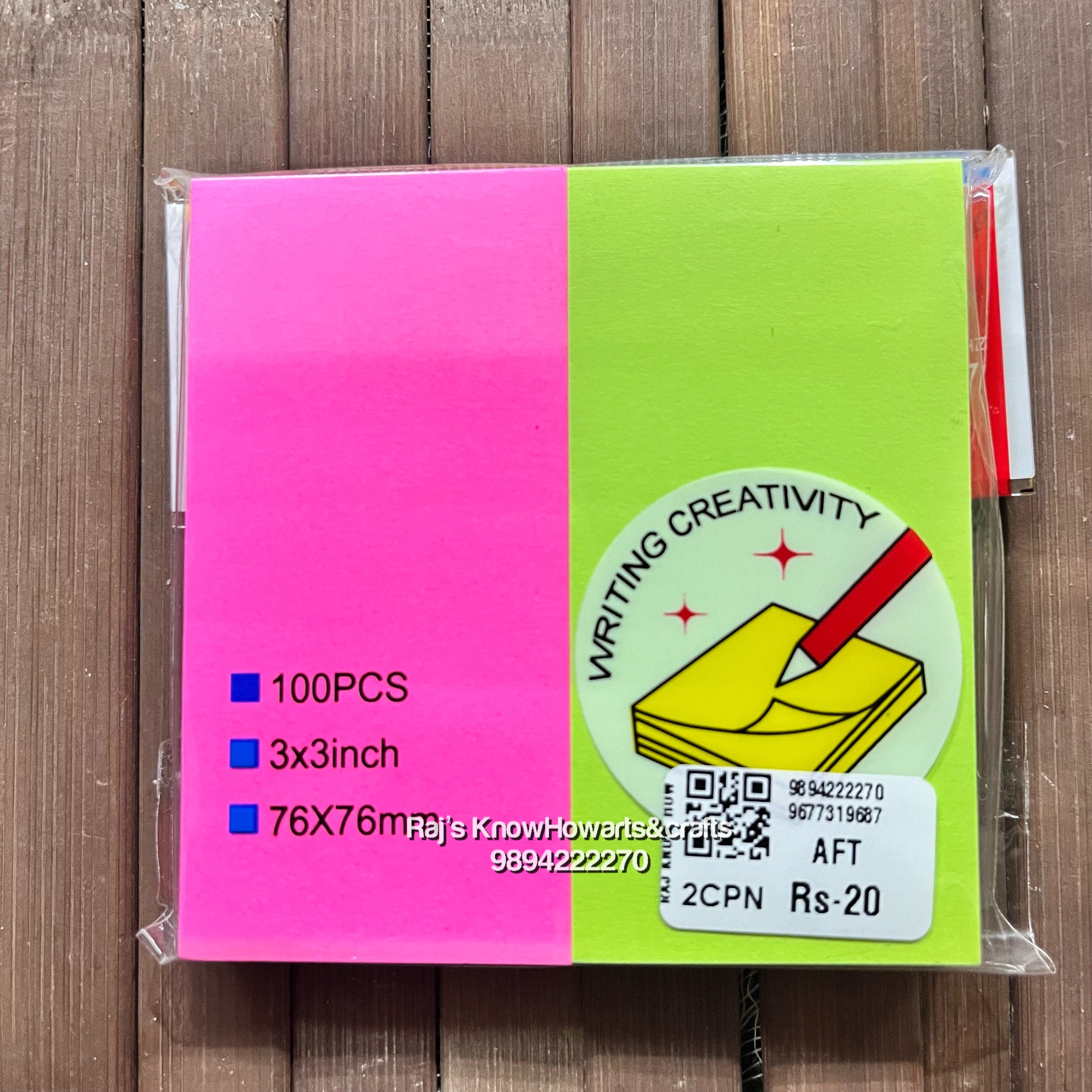 STICKY NOTES 3X3-2CPN