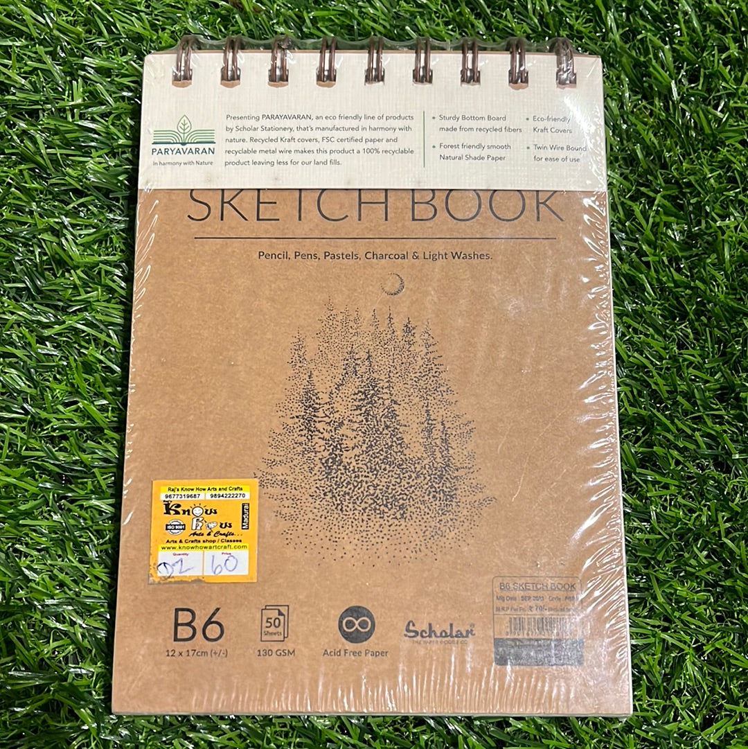 Sketch book b6 130Gsm  50 sheets