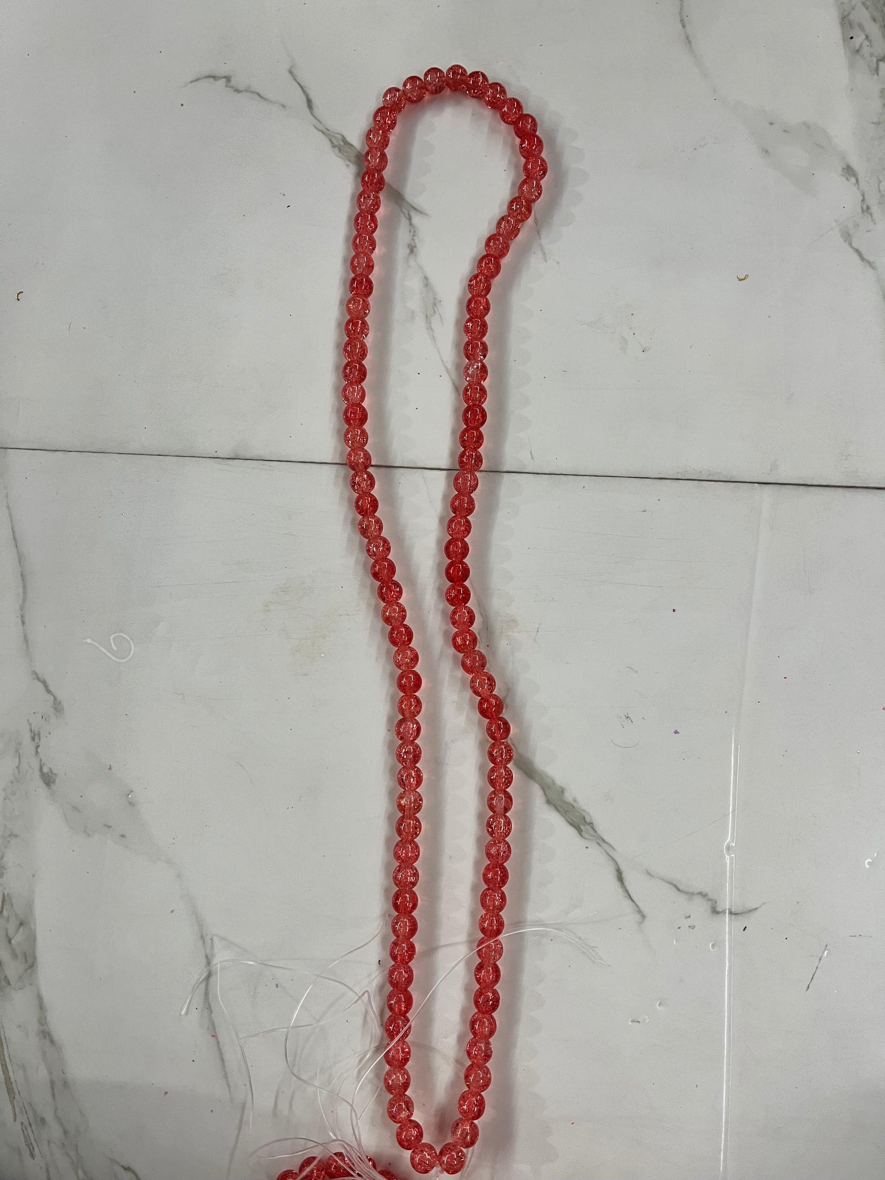 Crackle beads one line-10