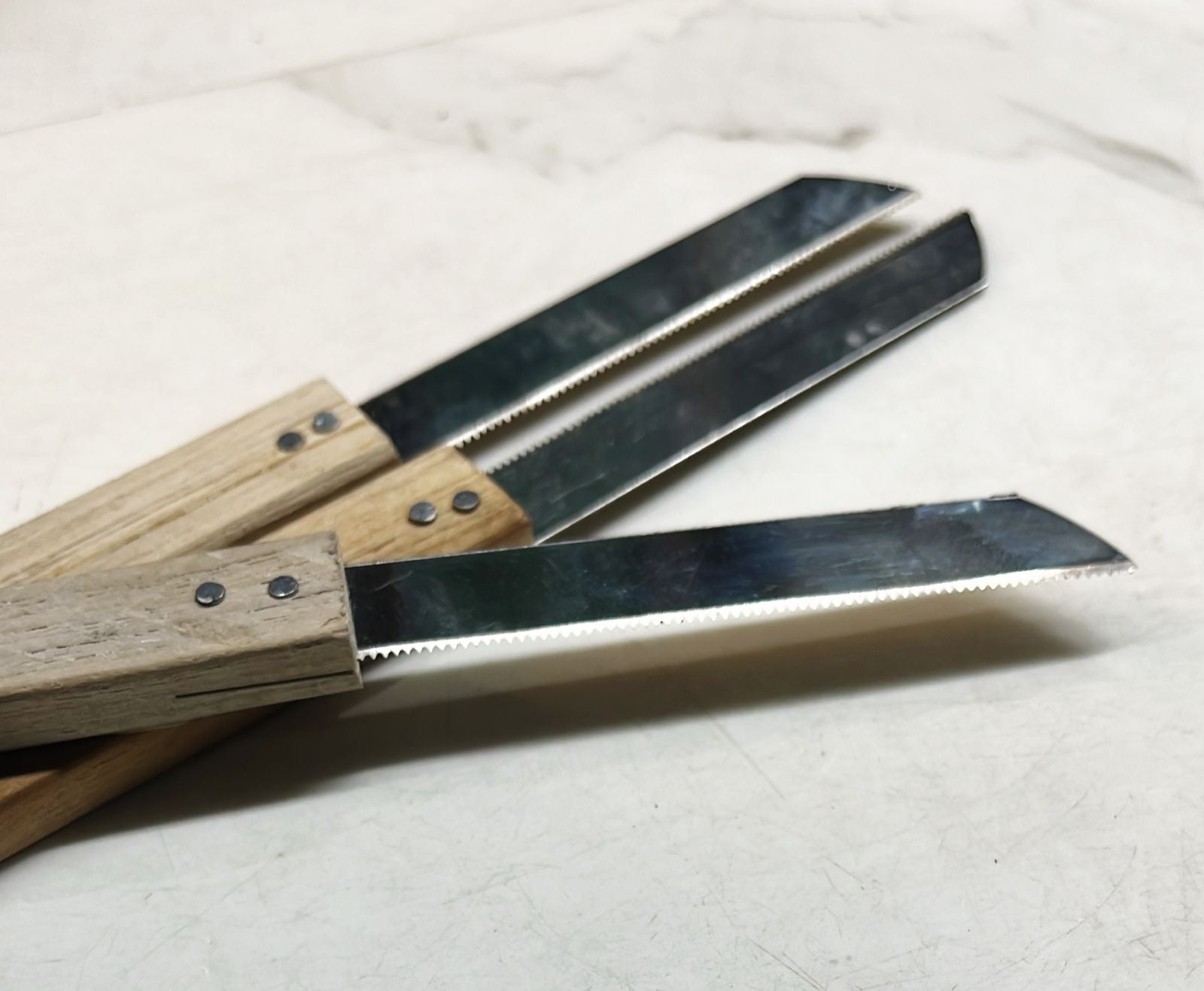 Wooden knife striped-1pack /WKNS