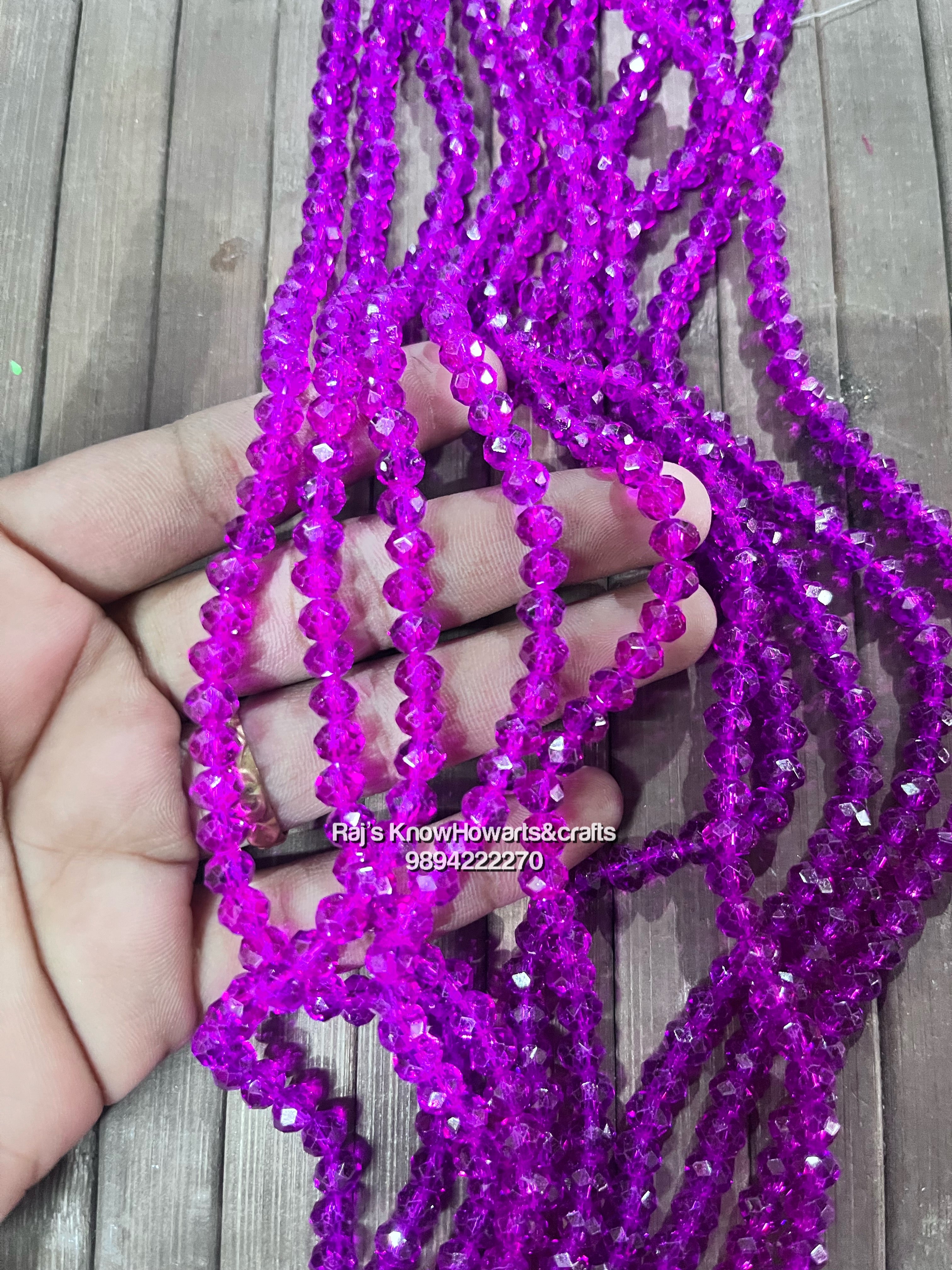 Crystal beads 6mm - 1 line