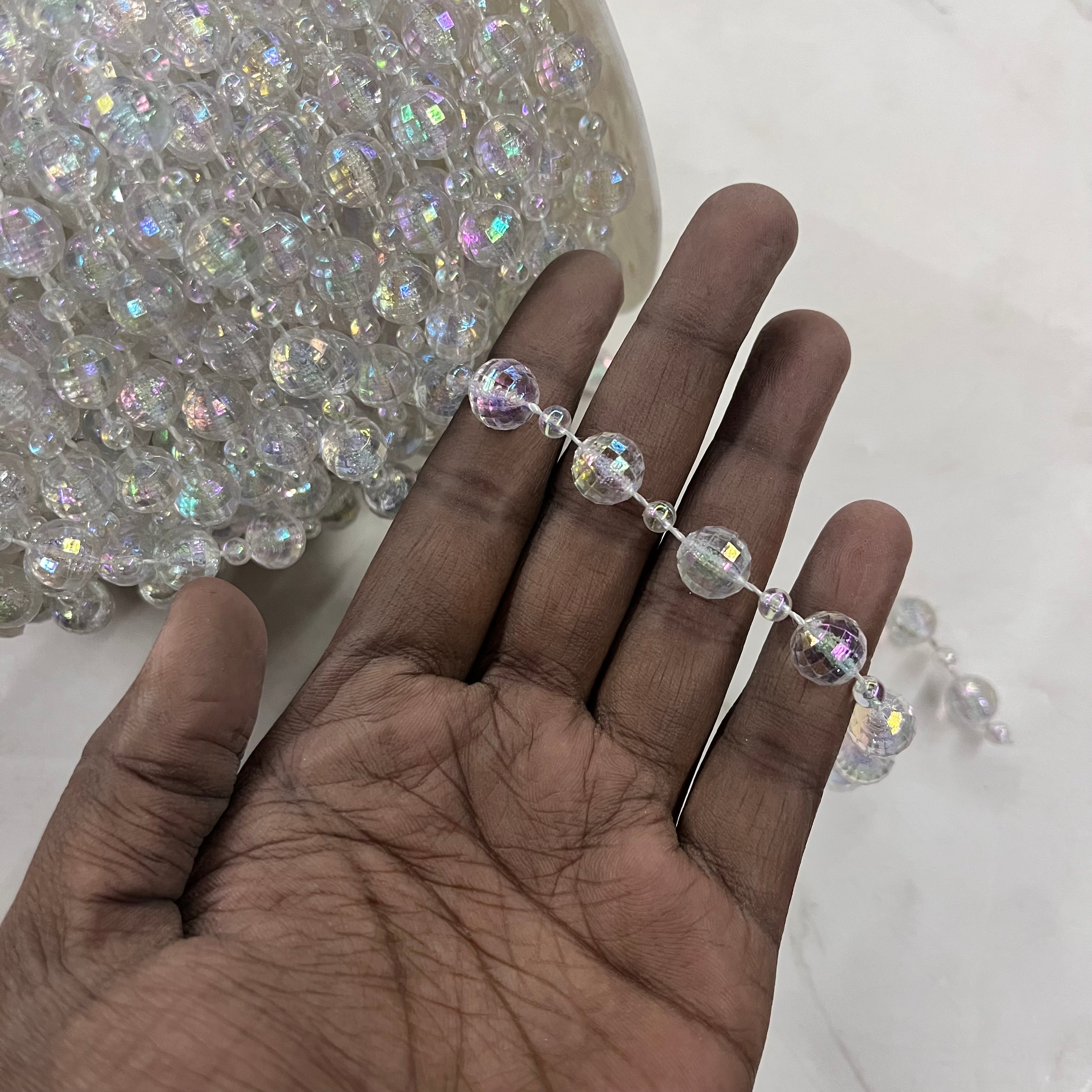 Crystal hanging beads 1meter 1pack