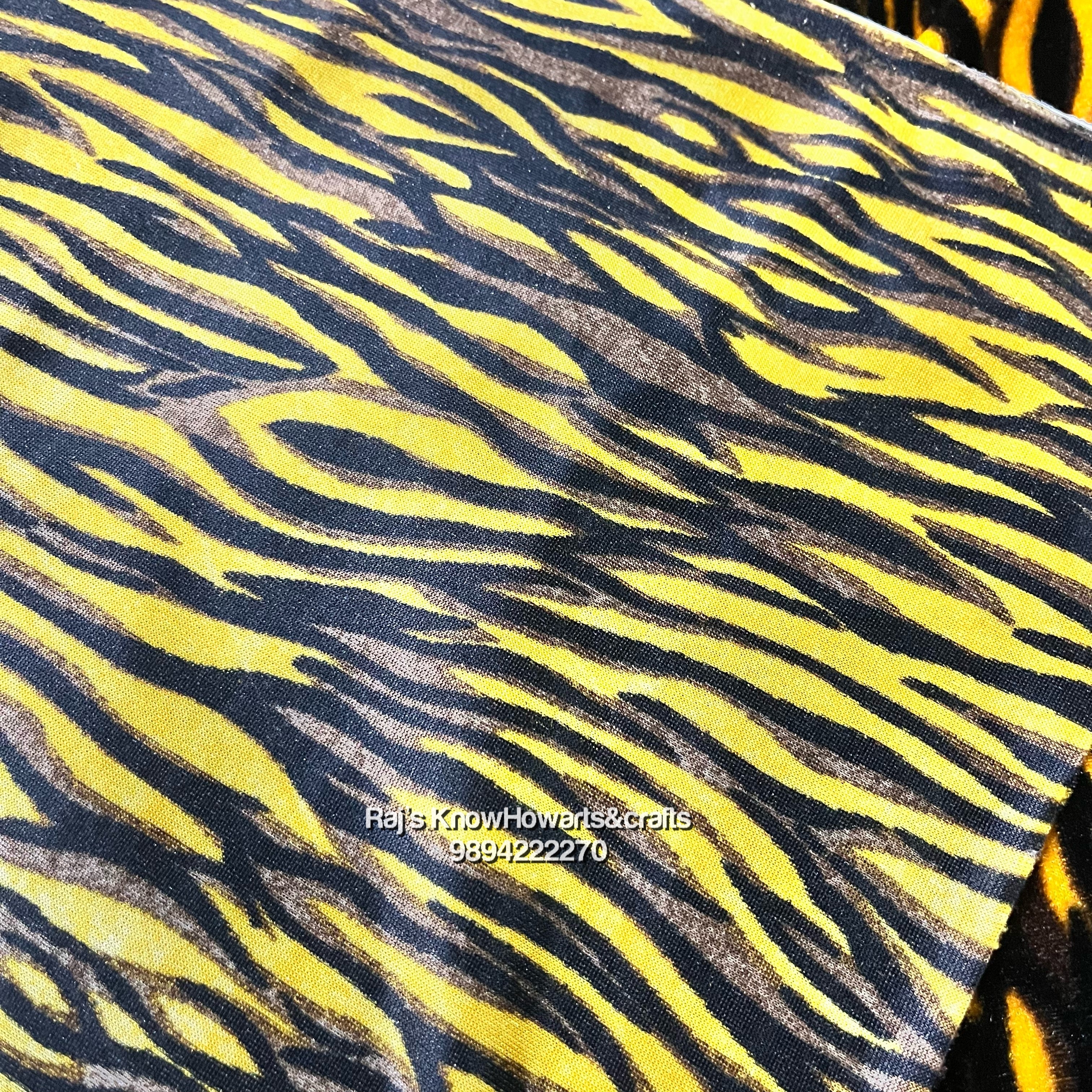 Tiger velvet cloth - 1 Meter