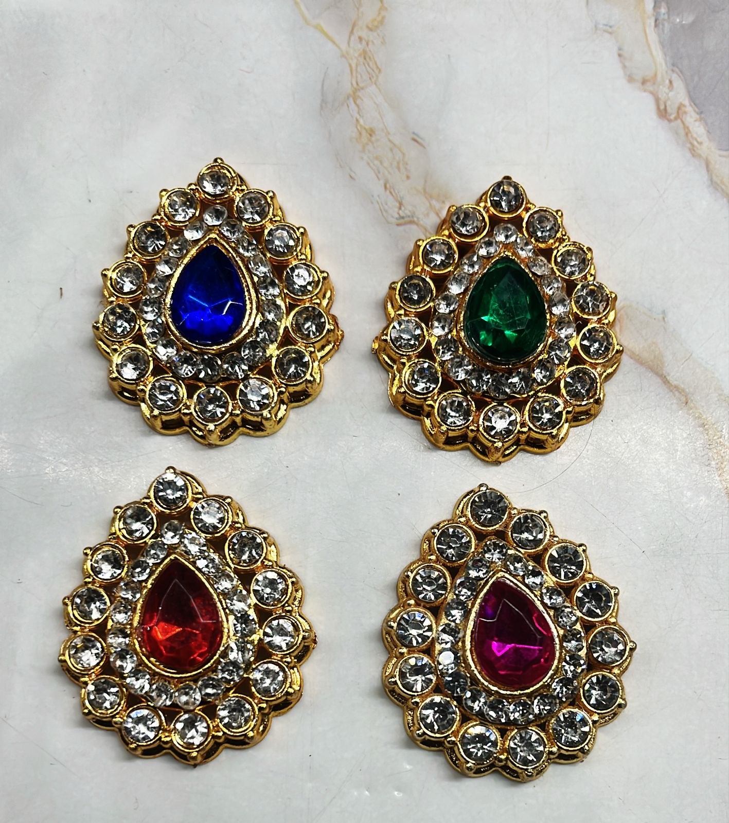 Thilak stone dollar small goddess jewelry assorted colours 1pack