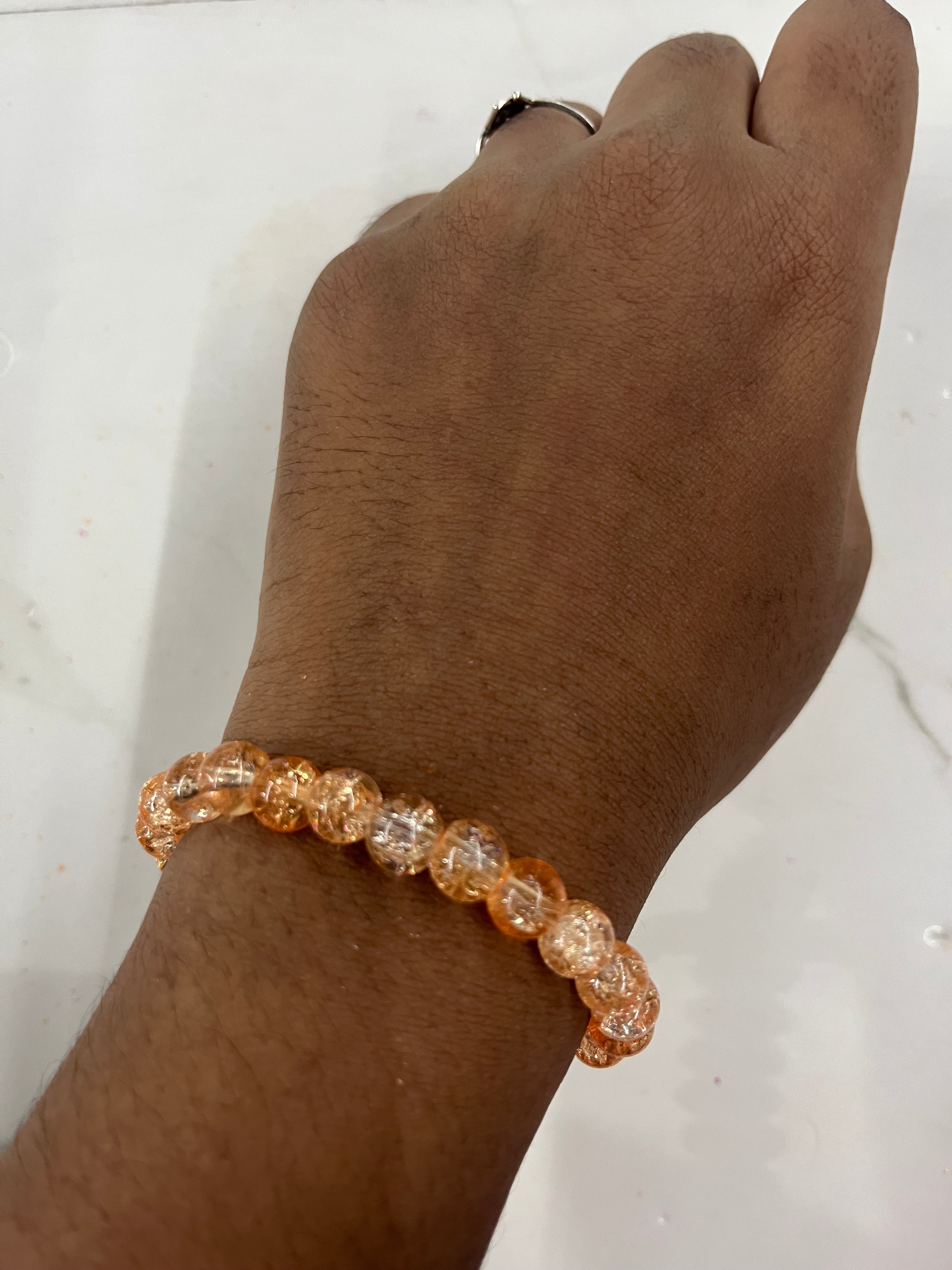 Crackle beads one line-11