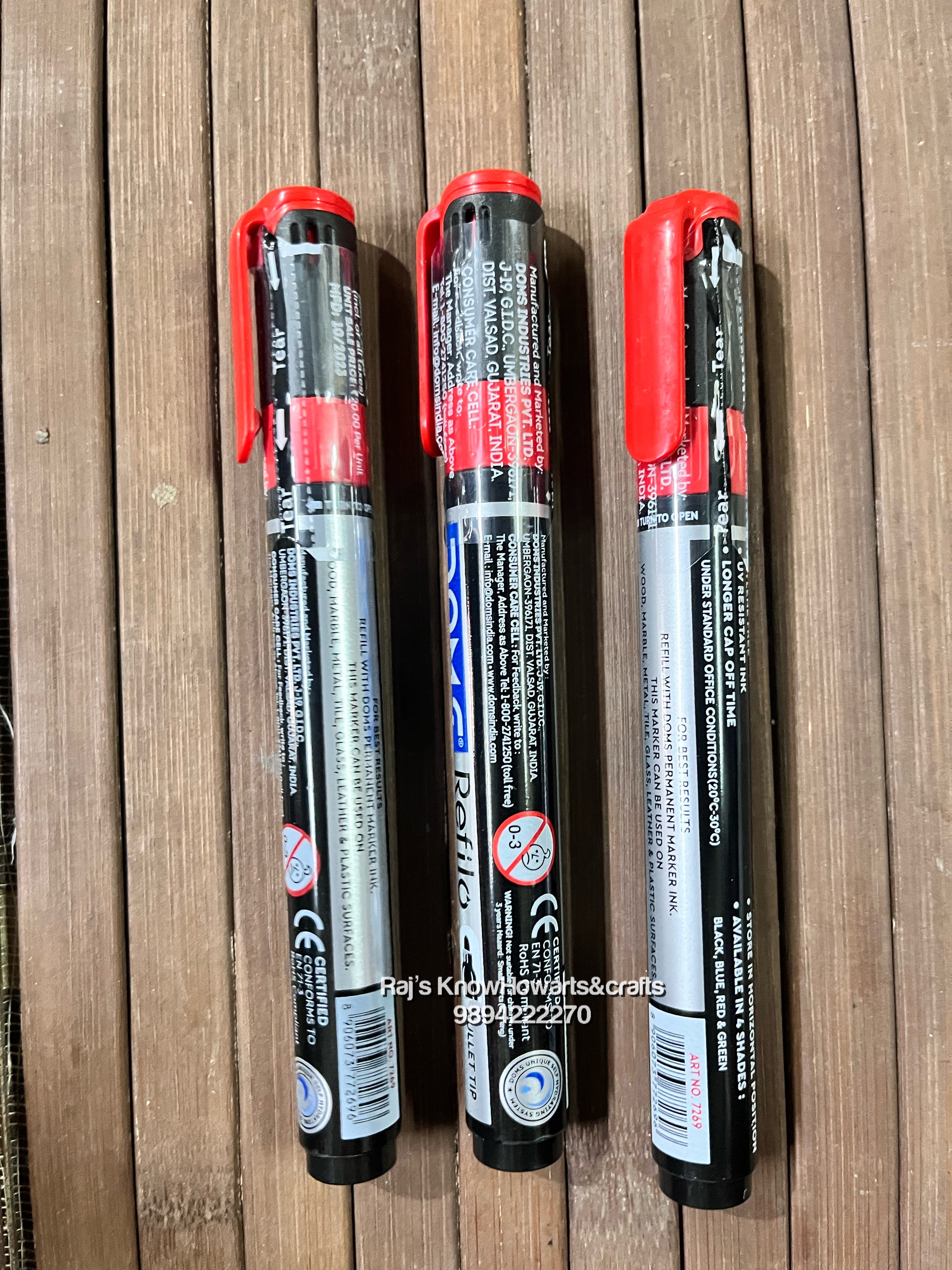 Doms Refilo permanent marker RED - 1 pc