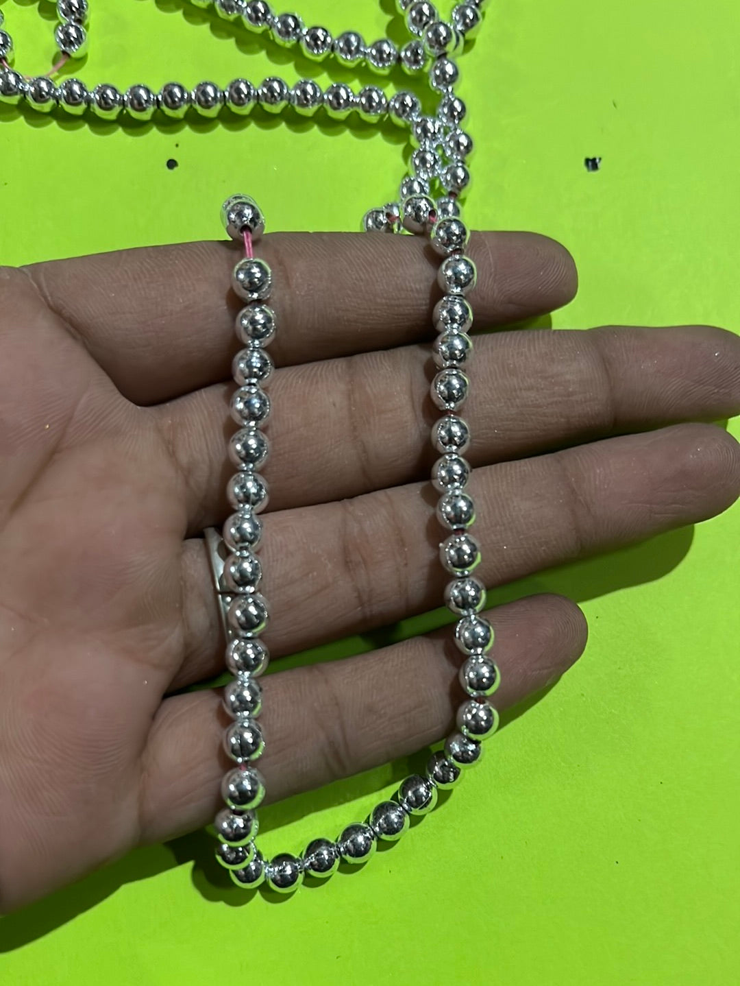 Silver beads  5mm