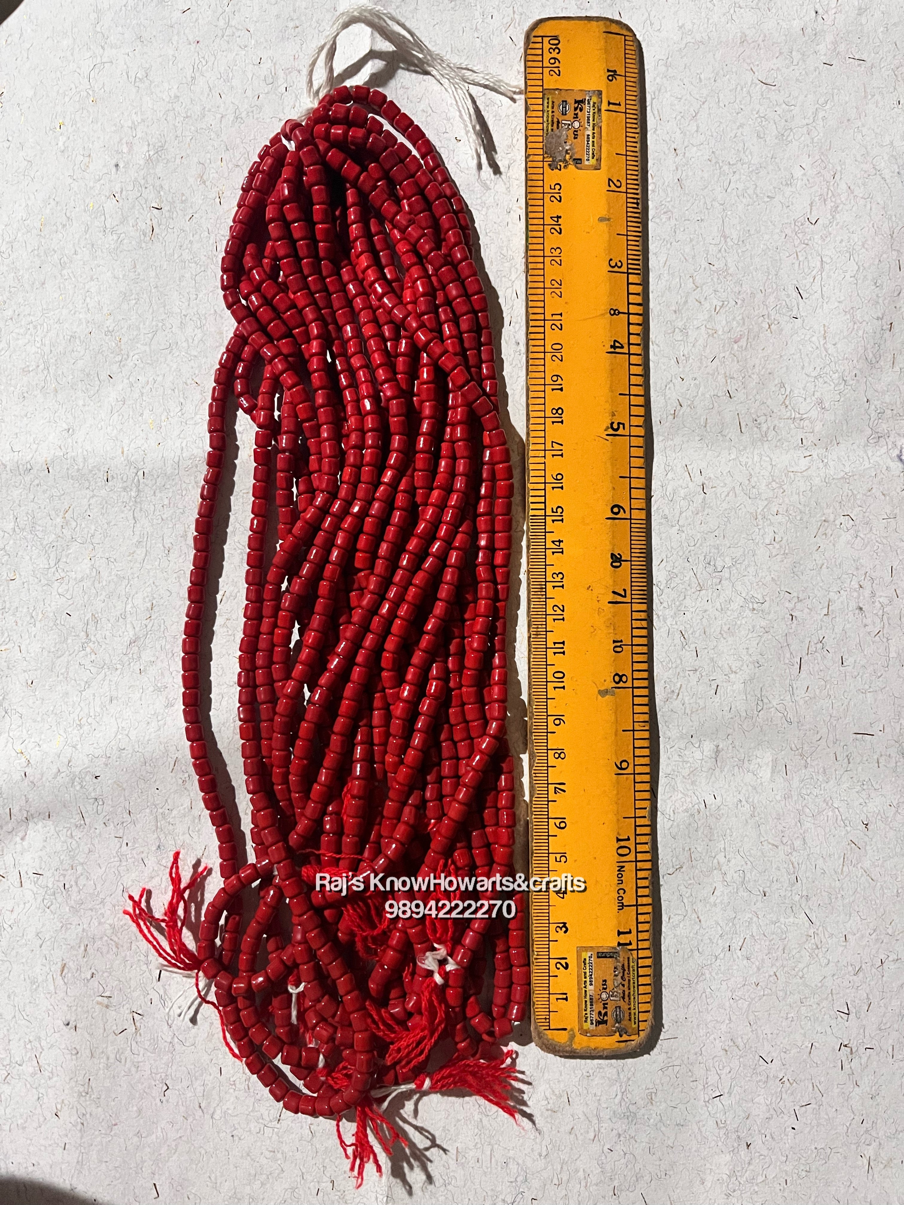 6mm Cylinder beads - 1 line