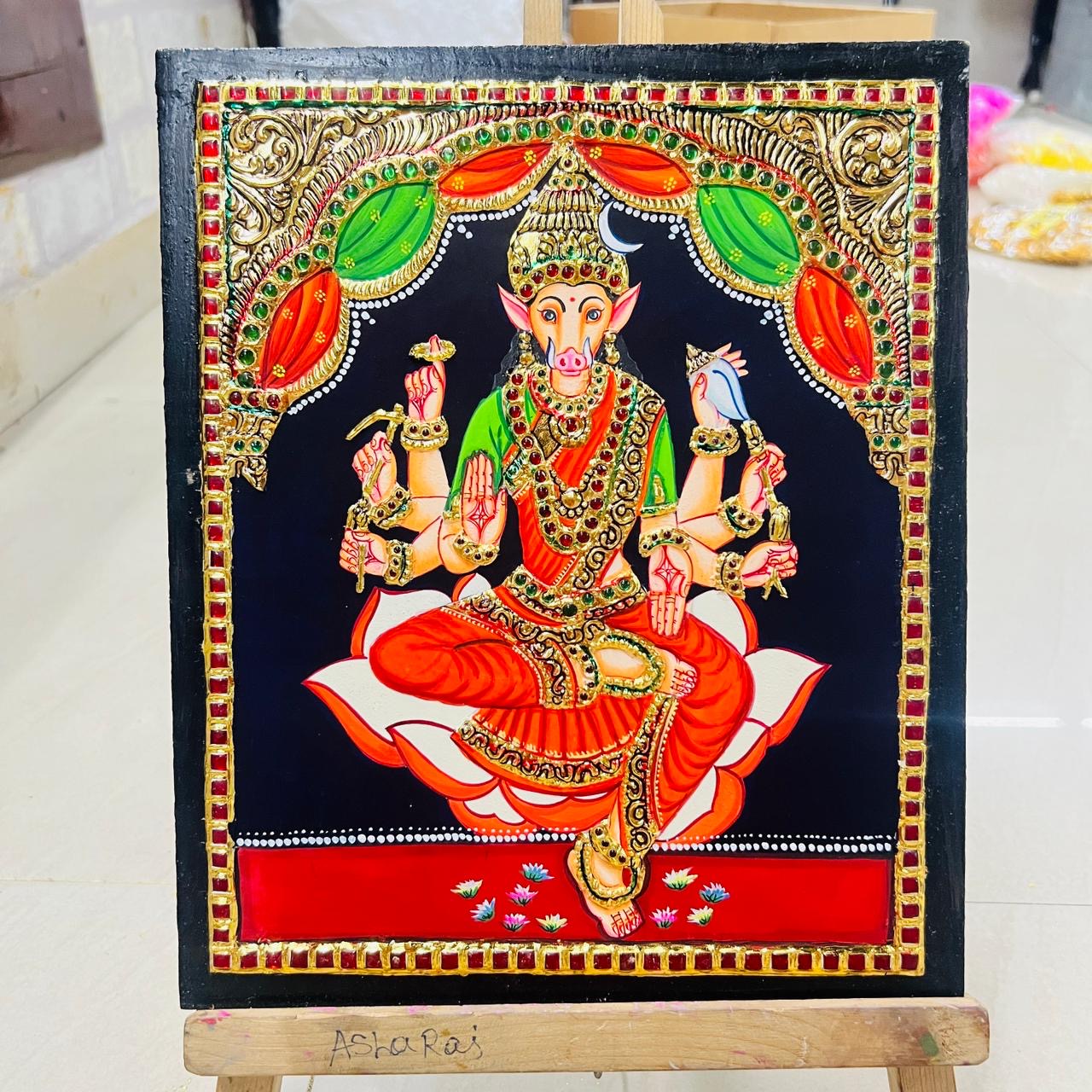 Varahi Tanjore painting 10x12(15days delivery form payment date)1pack