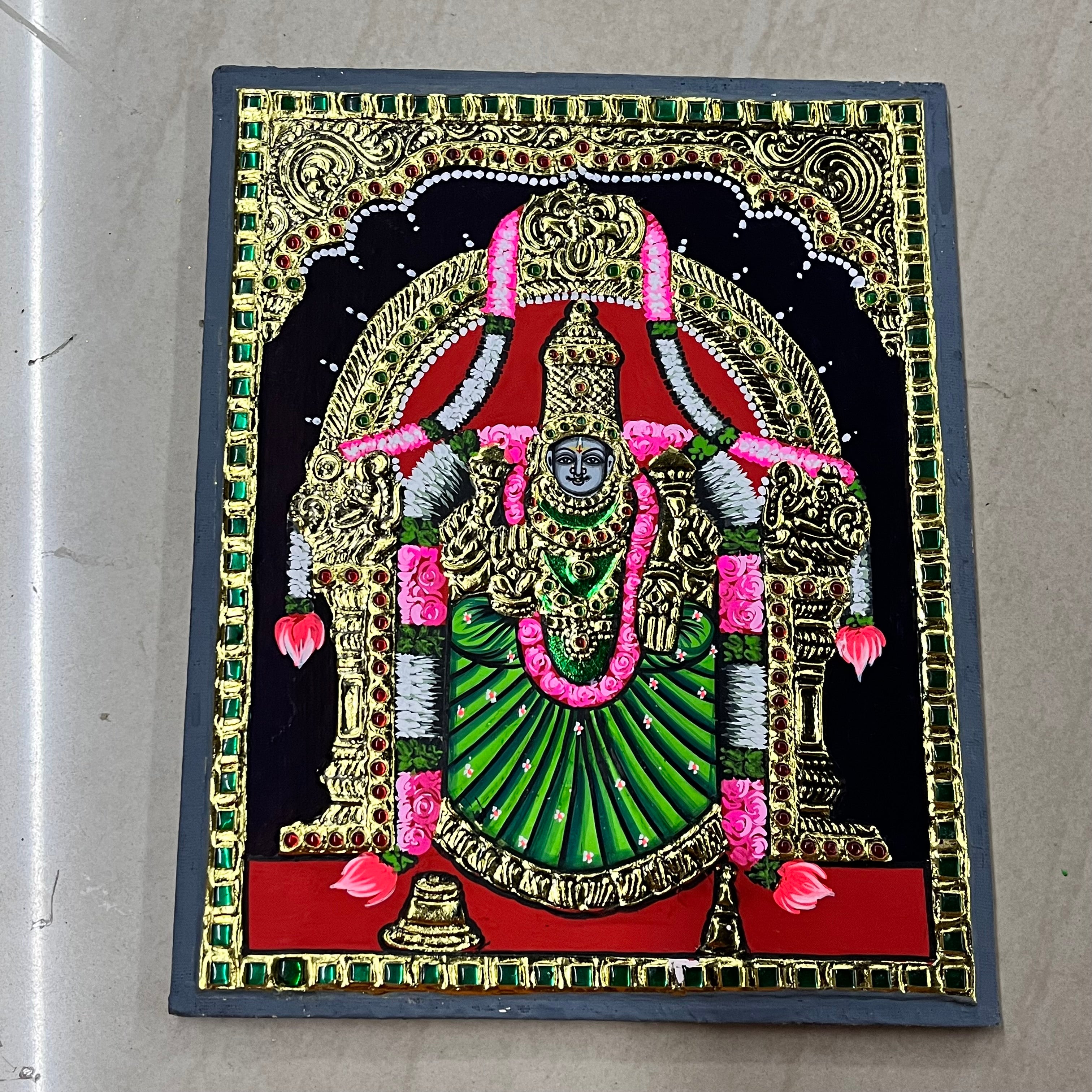Padmavathi thayaar Tanjore painting 8x10(15days delivery form payment date)-1pack