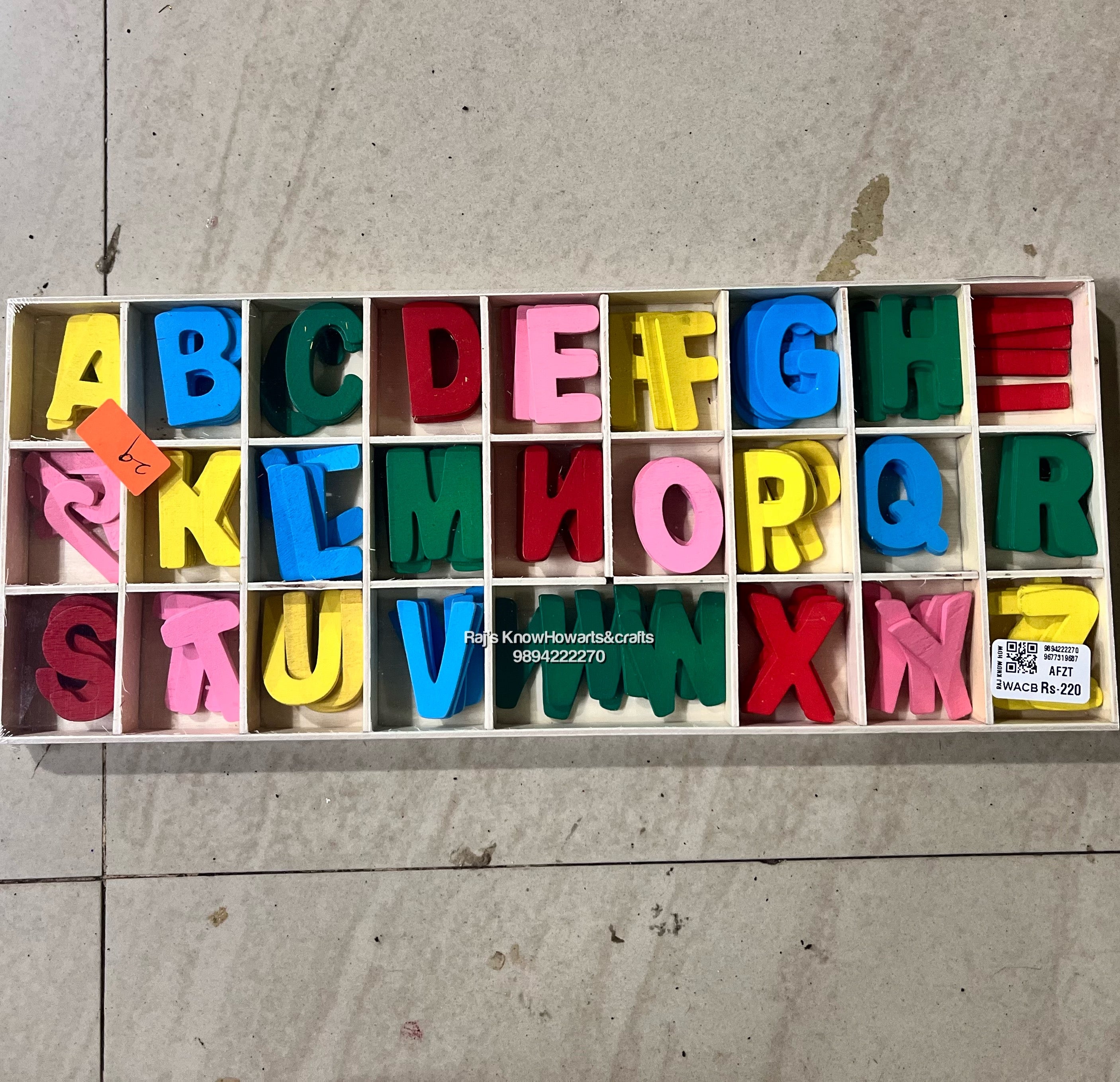 WOODEN ALPHABET COLOUR BIG-WACB