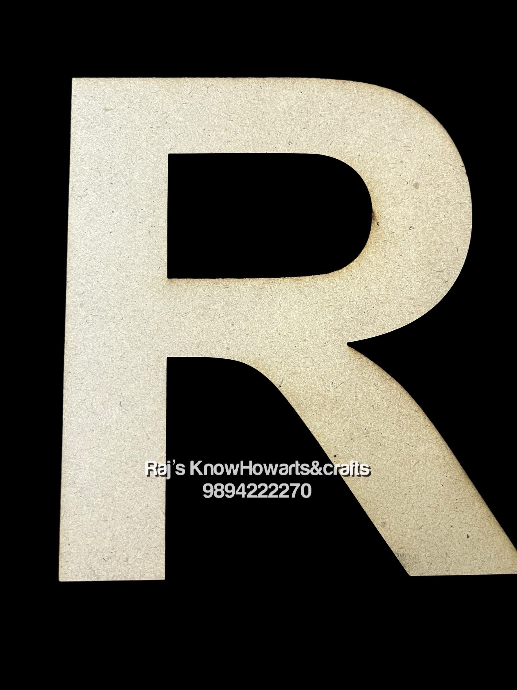 R -6 inch plain cutout alphabet