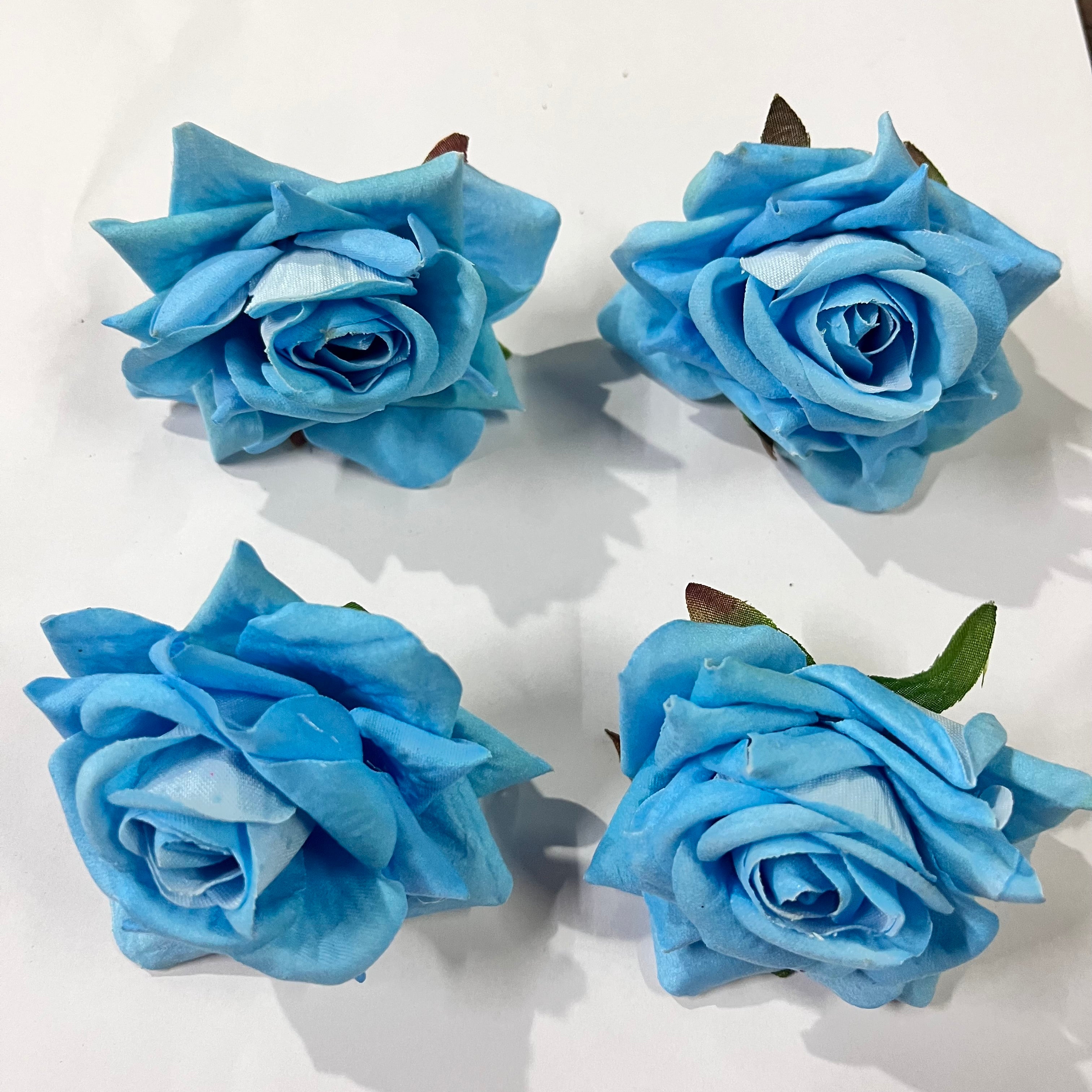 Artificial velvet rose  flower - 5pc