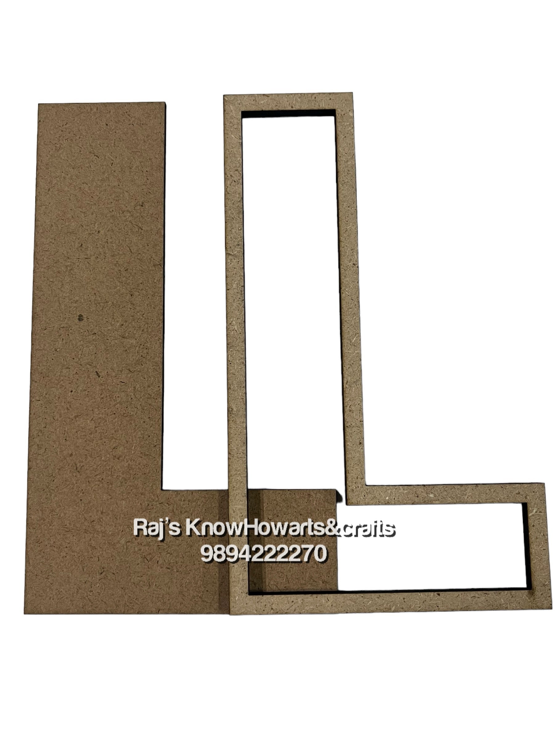 L-6inch 3d Mdf cutout alphabet