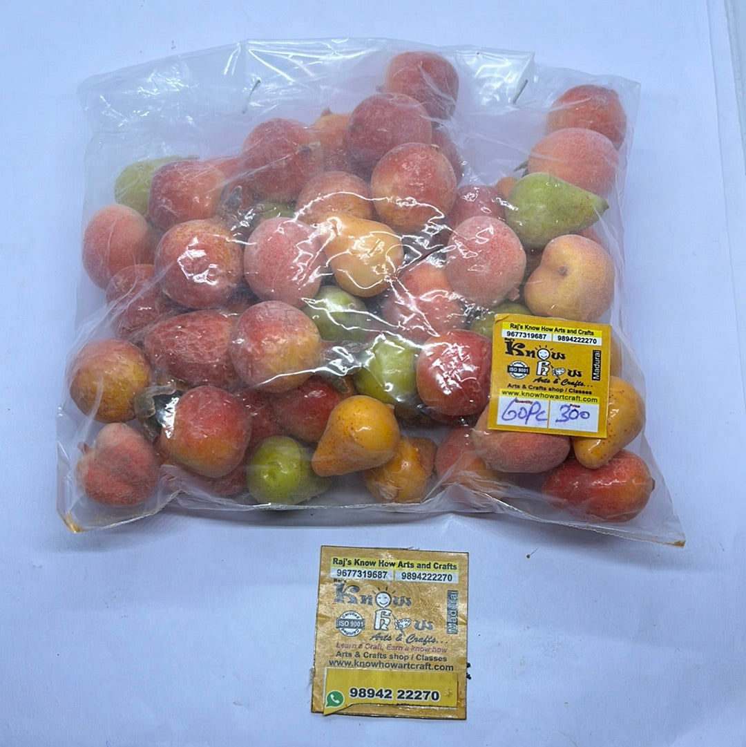 Acrylic  foam fruits medium 60pc in a pack