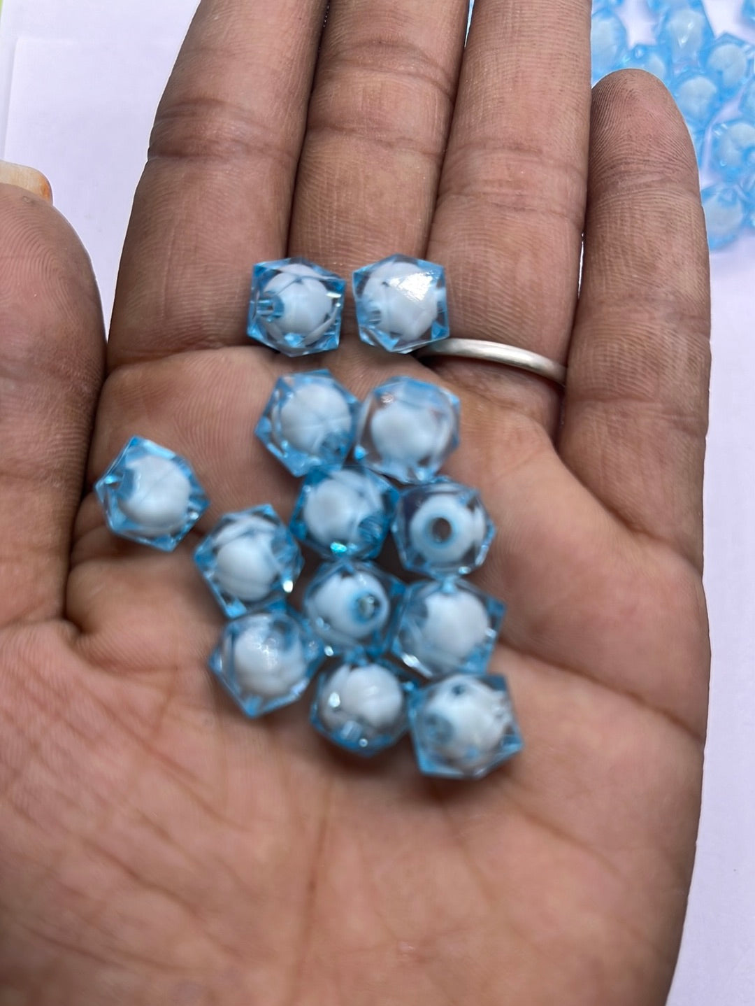 Acrylic  plastic color  small beads -100g 1