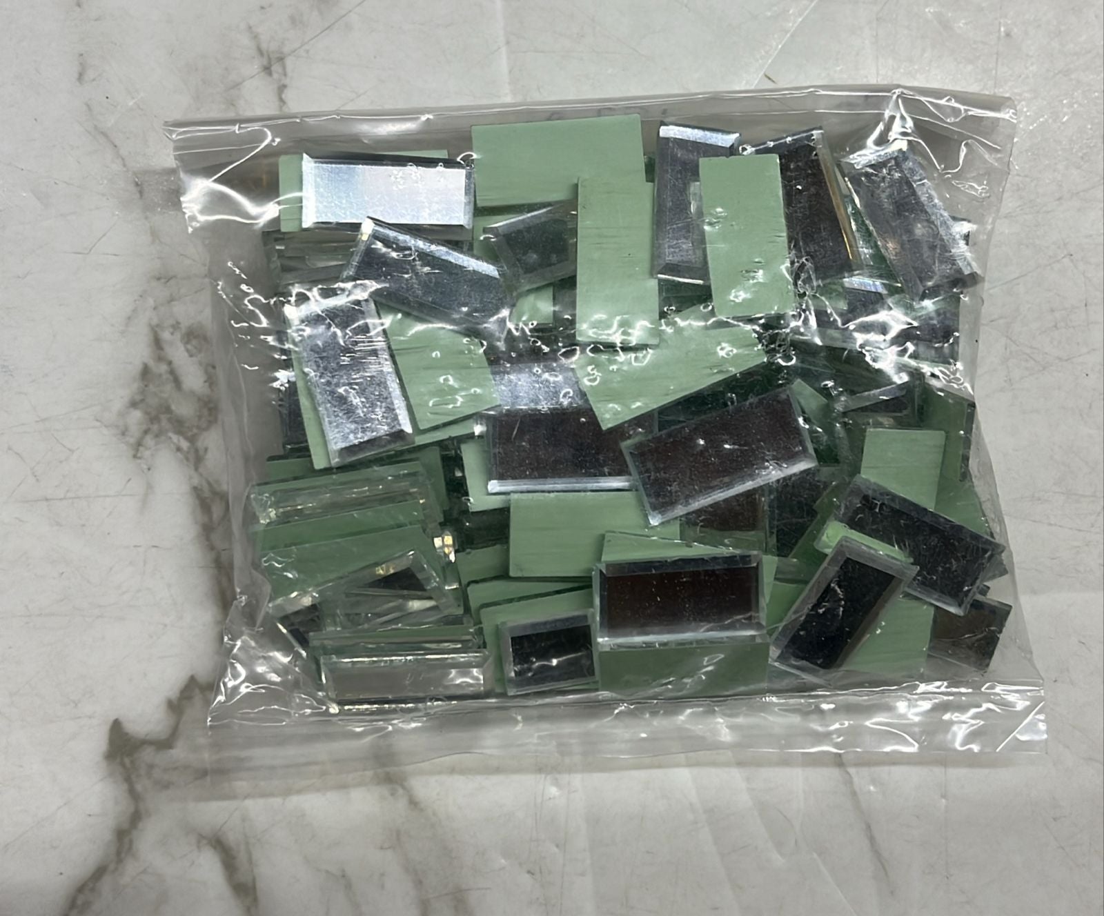 10x20 mmrectangle  Grey cut stones 50pcs pack