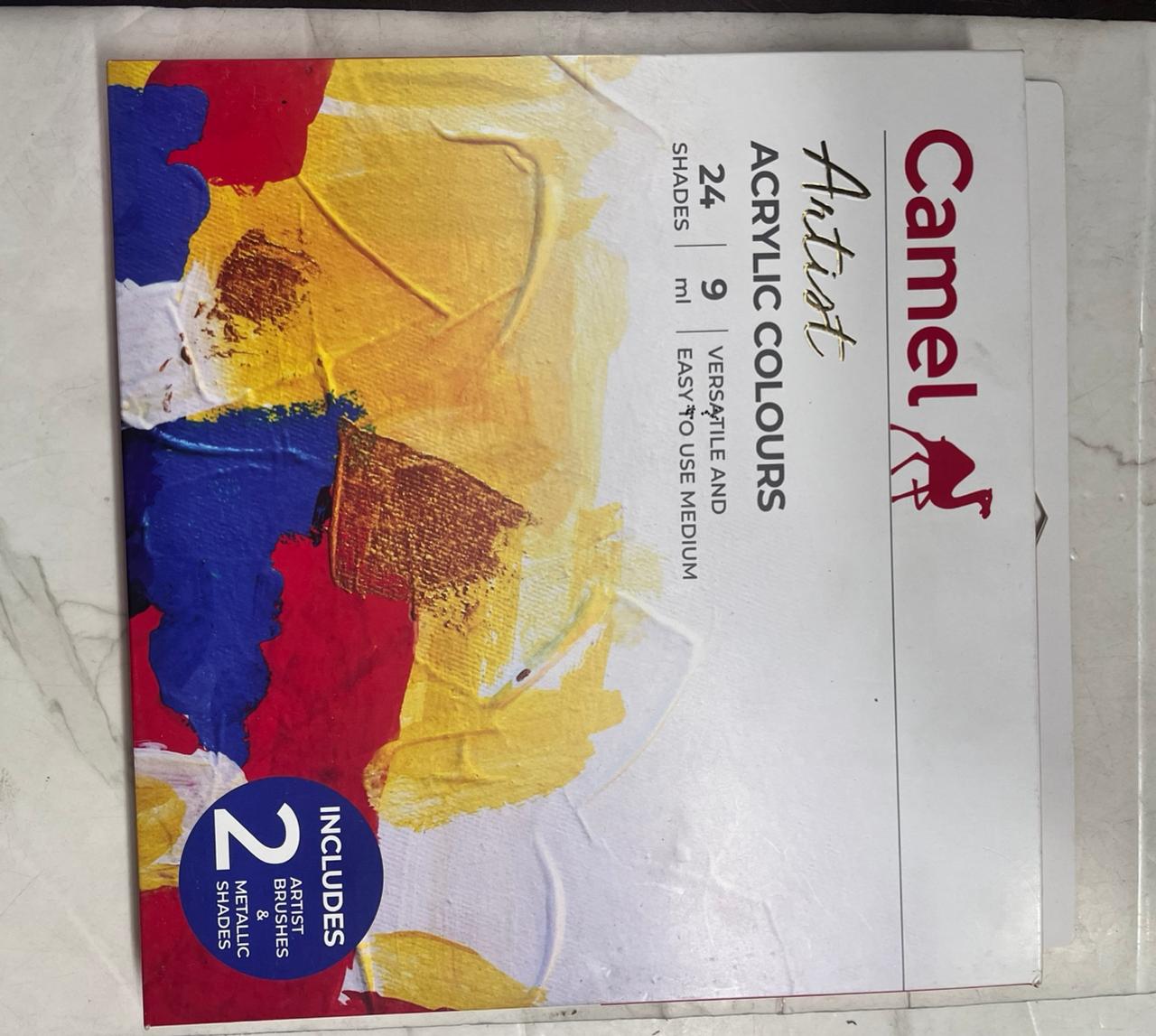 Camel artist acrylic colour 24 shades 9 ml
