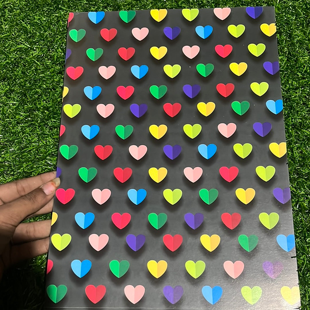 Heart color A4 sheet paper