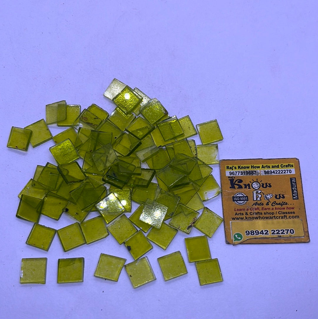 Stained glass mosaic Square 50g in a pack