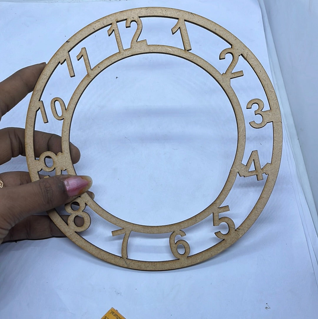 Wooden Mdf clock number 6 inch