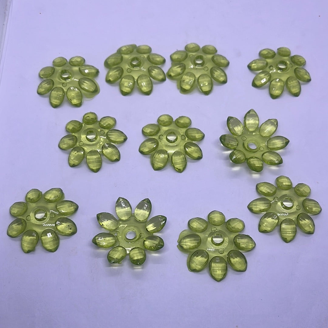 Acrylic  plastic color flower  beads -100g 5