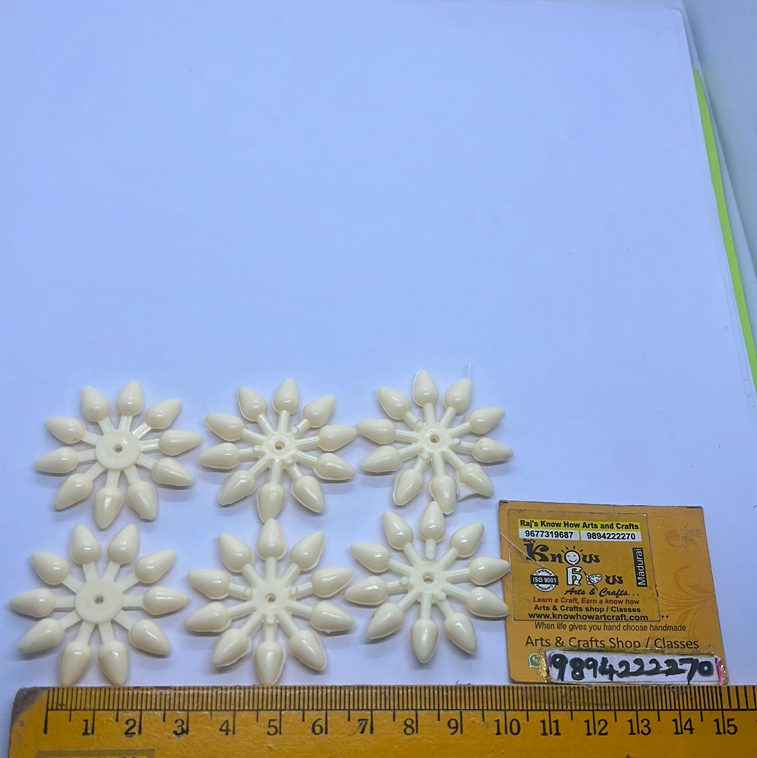 Acrylic plastic Artificial jasmine beads for jewelry making 100g in a pack