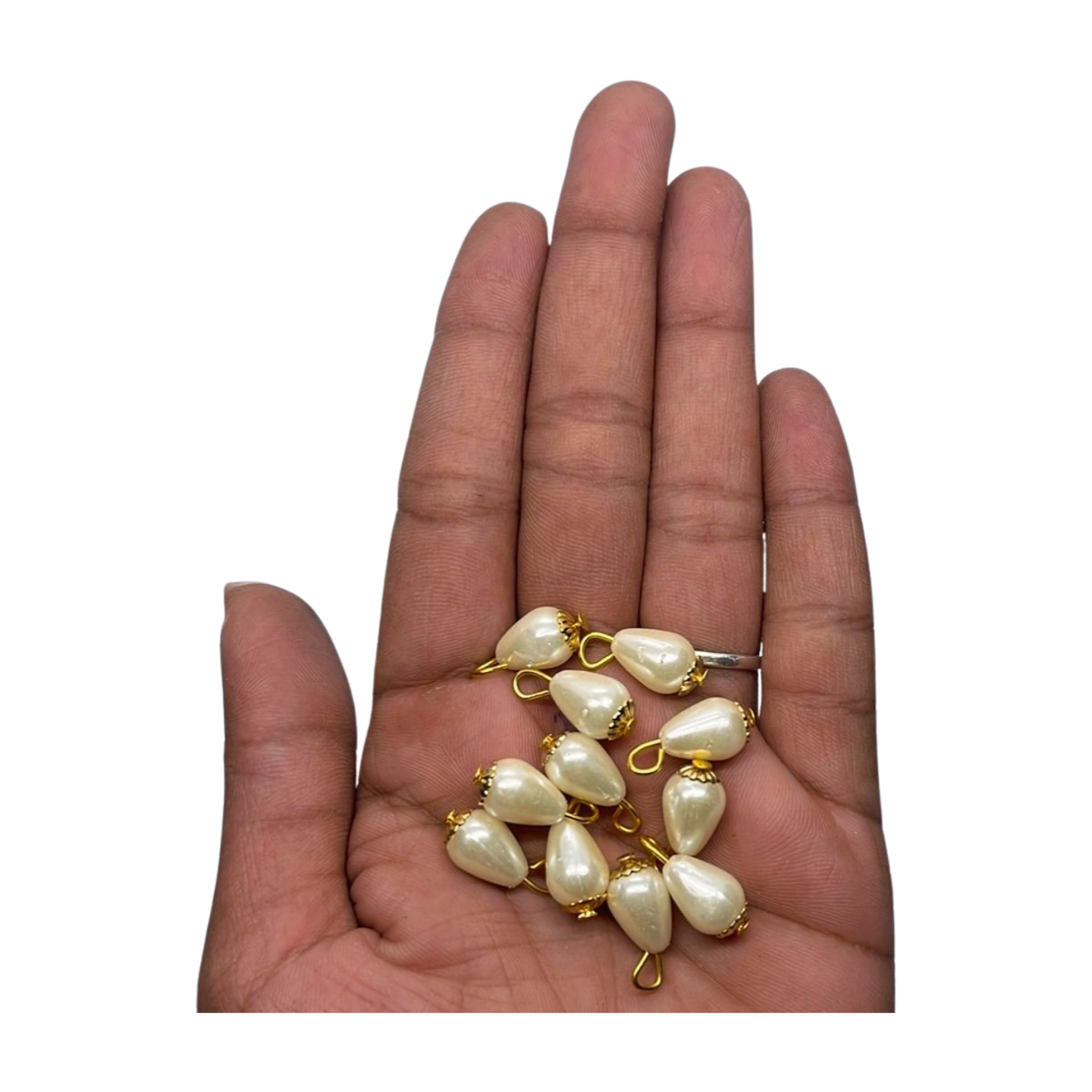 Acrylic white pearl beads Artificial jewelry making 10 piece